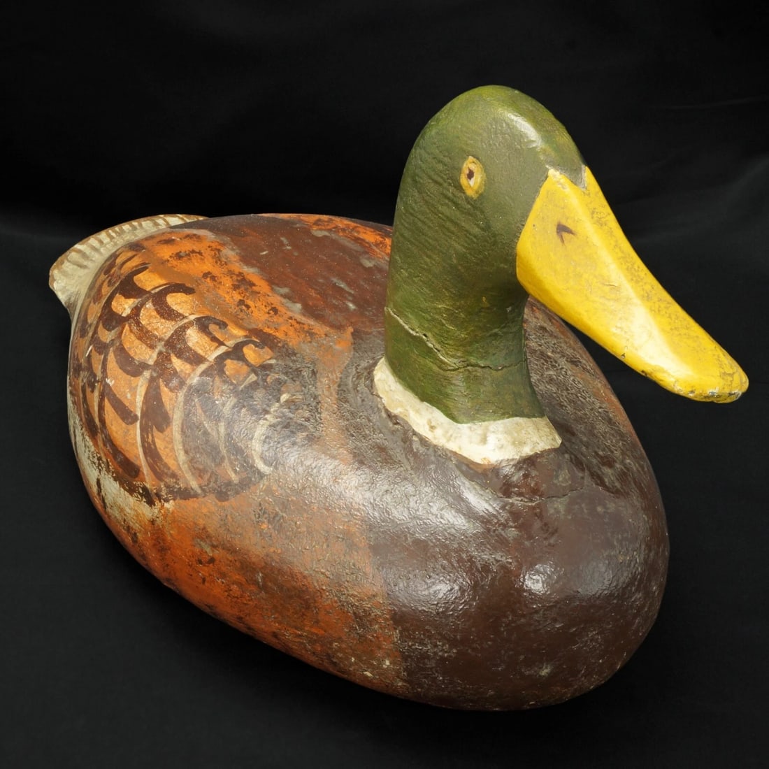 1920s Folk Art Wood Mallard Duck - 2