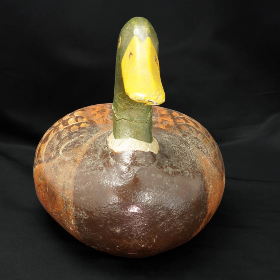 1920s Folk Art Wood Mallard Duck - 5