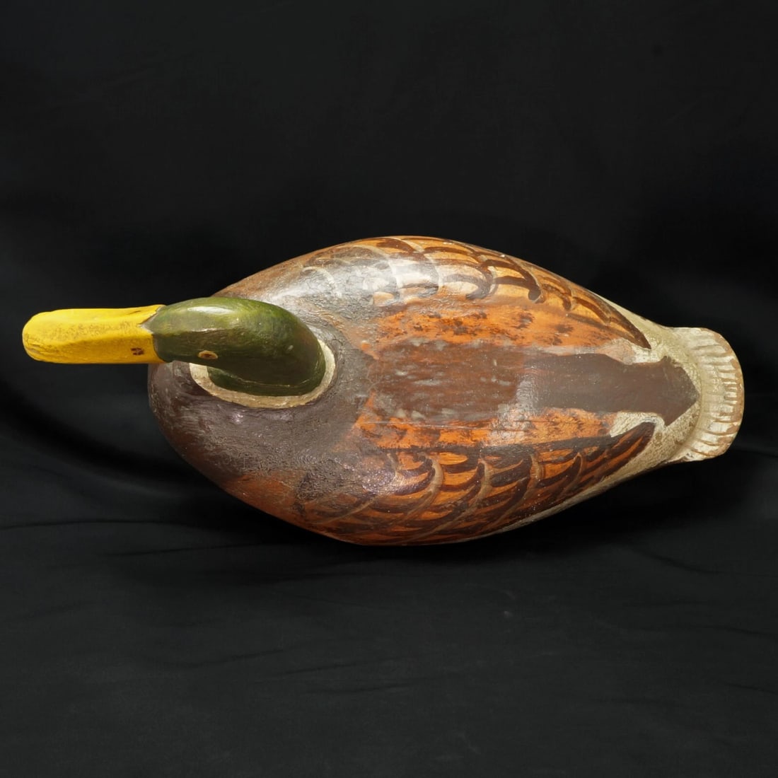 1920s Folk Art Wood Mallard Duck - 8