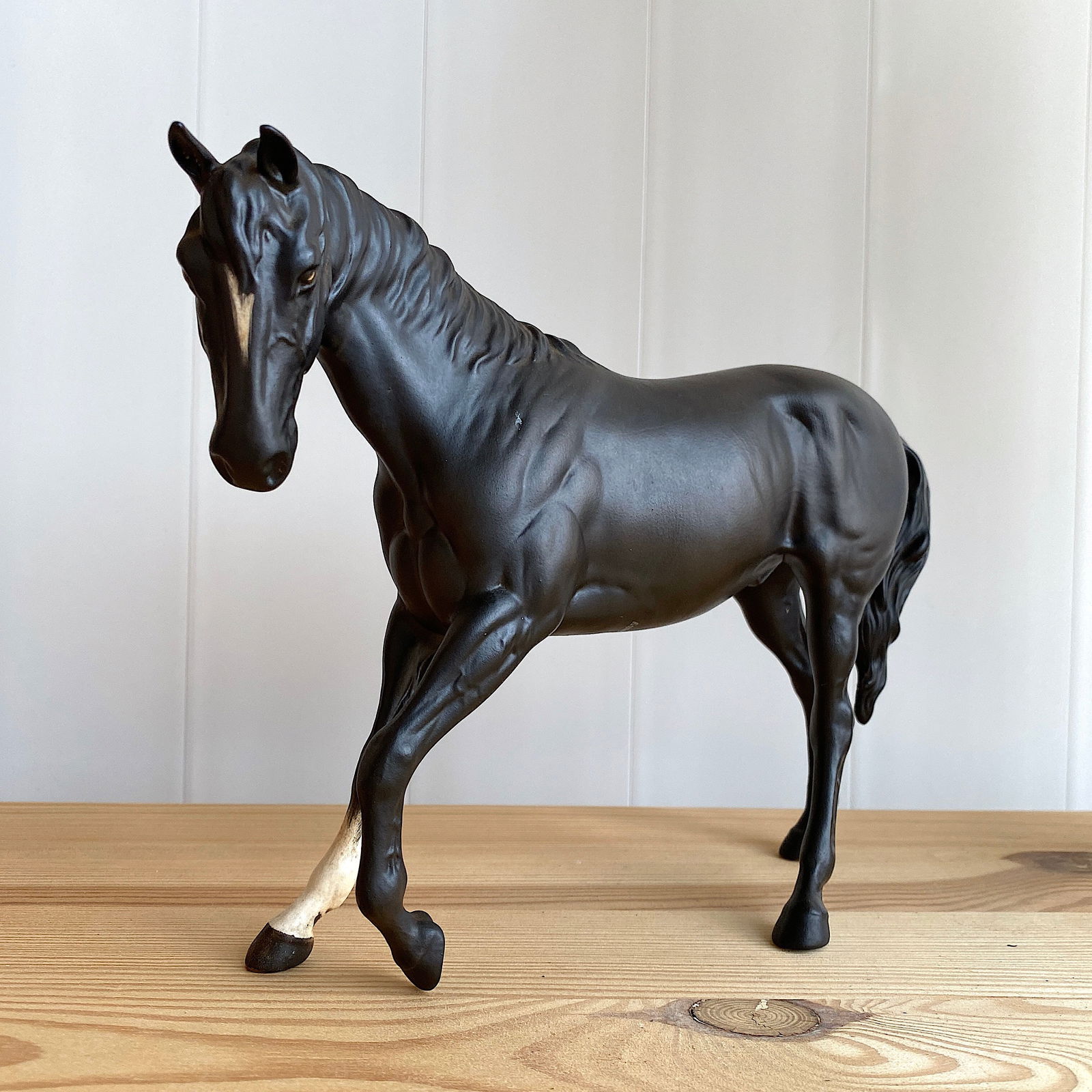 Signed Porcelain Horse Statue - Black Beauty - 2
