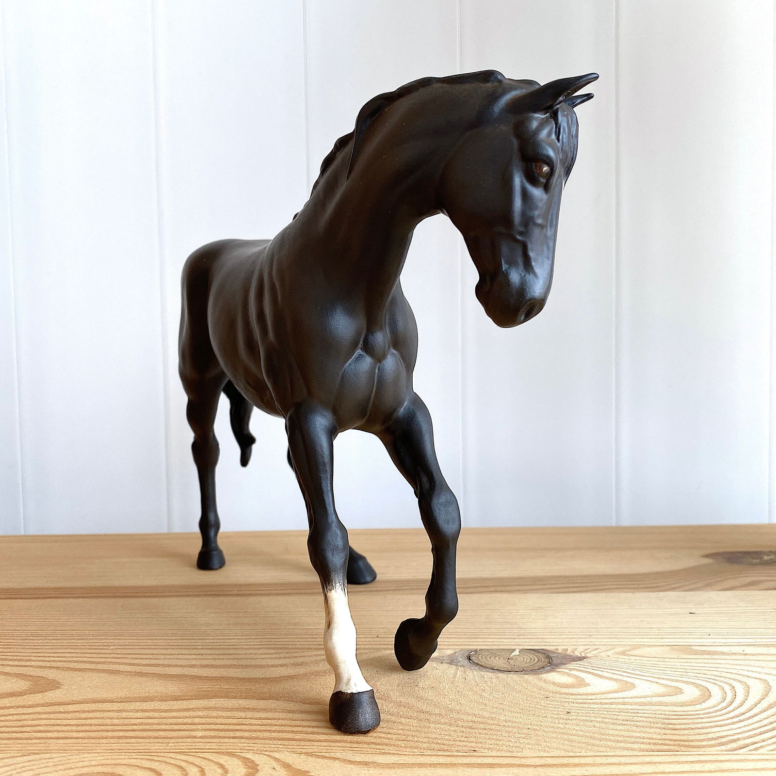 Signed Porcelain Horse Statue - Black Beauty - 3