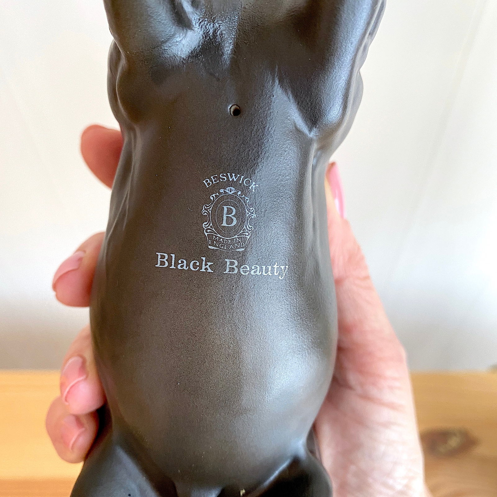 Signed Porcelain Horse Statue - Black Beauty - 8