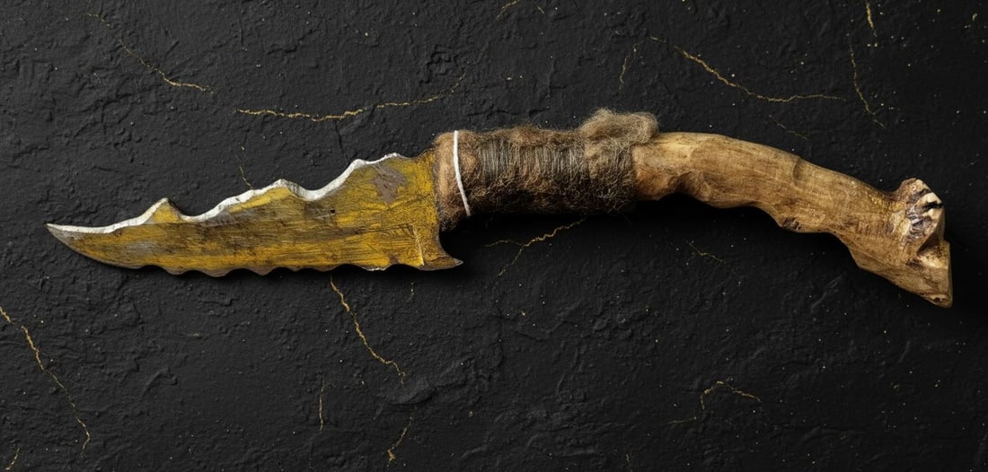 Antique Apache Belt Knife with Stag Bone Handle ca 1930 Native American Museum Piece - 6