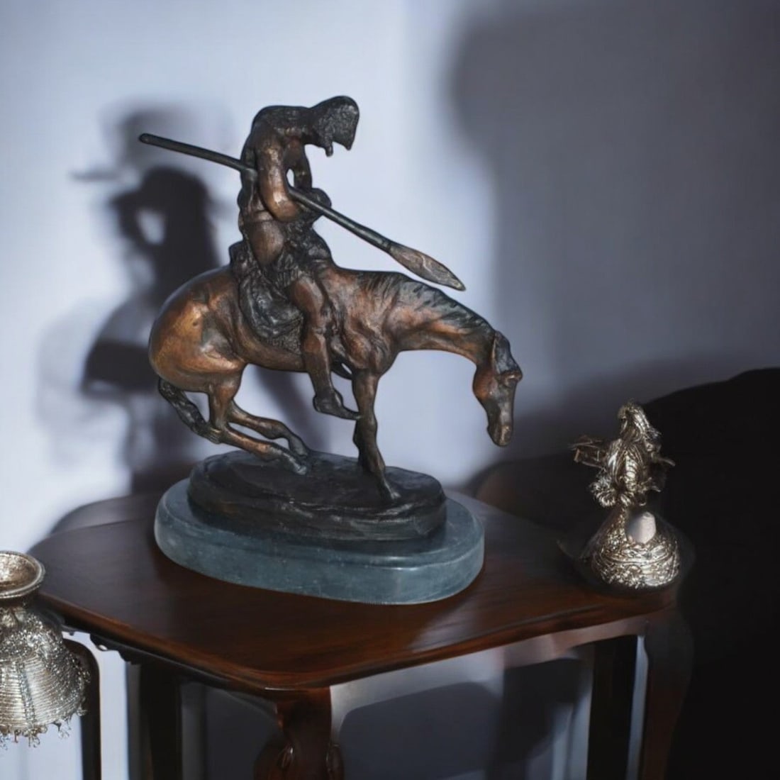 End of the Trail by James Fraser statue - replica - Size: 7"L x 3"W x 9"H. - 2