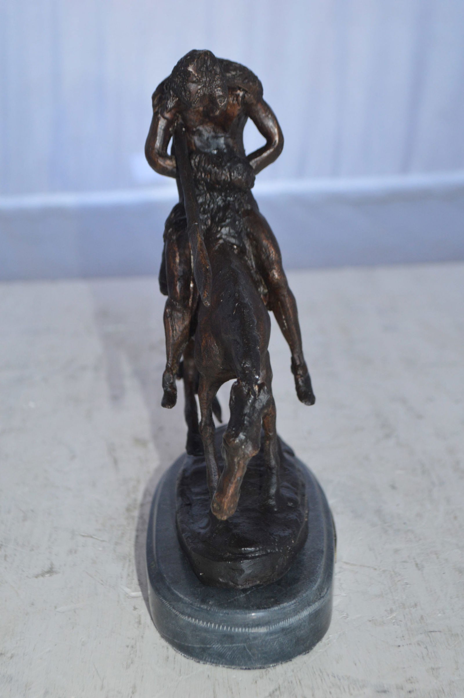 End of the Trail by James Fraser statue - replica - Size: 7"L x 3"W x 9"H. - 8