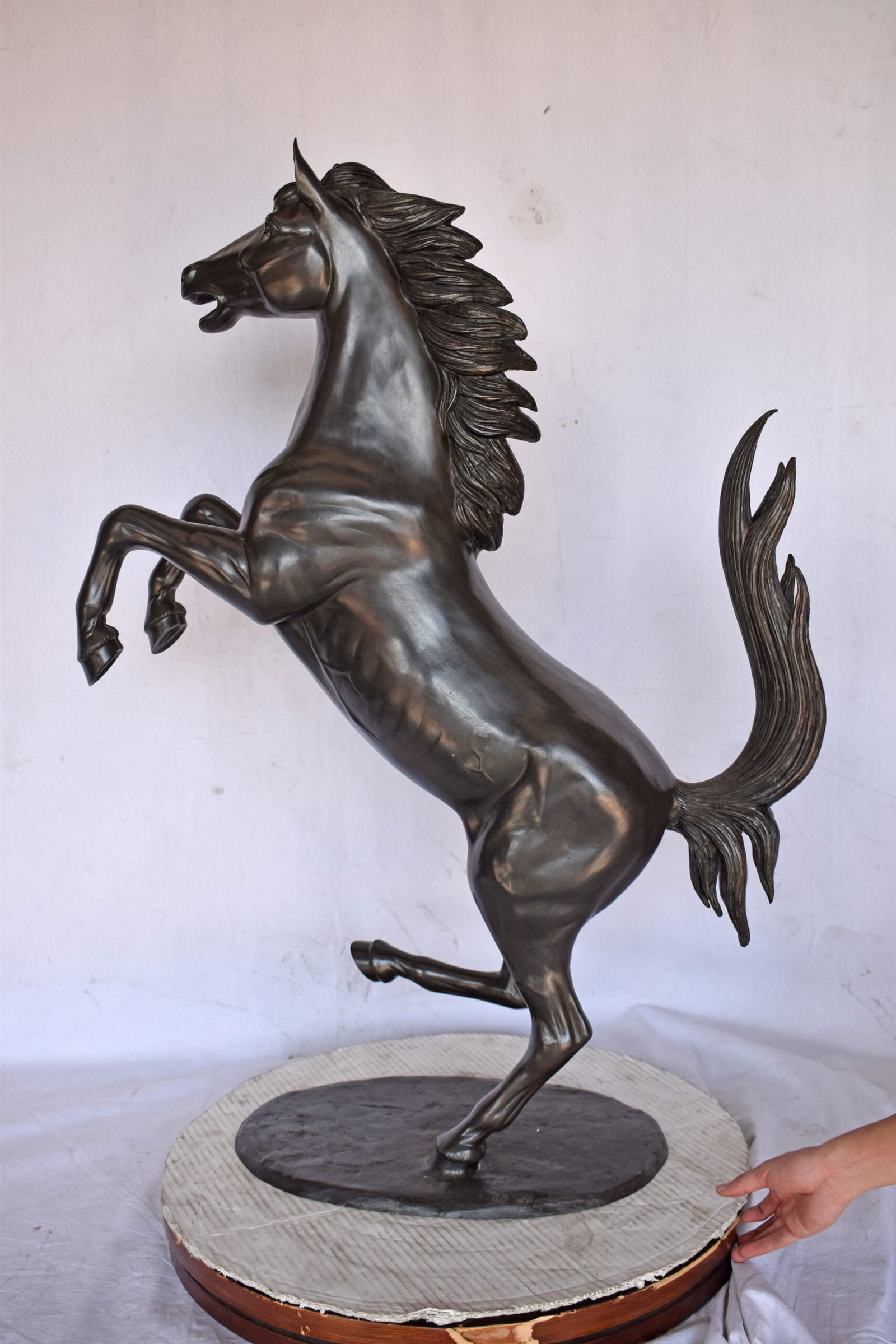 Ferrari Horse Bronze Statue Medium - Size: 28"L x 11"W x 40"H. - 10