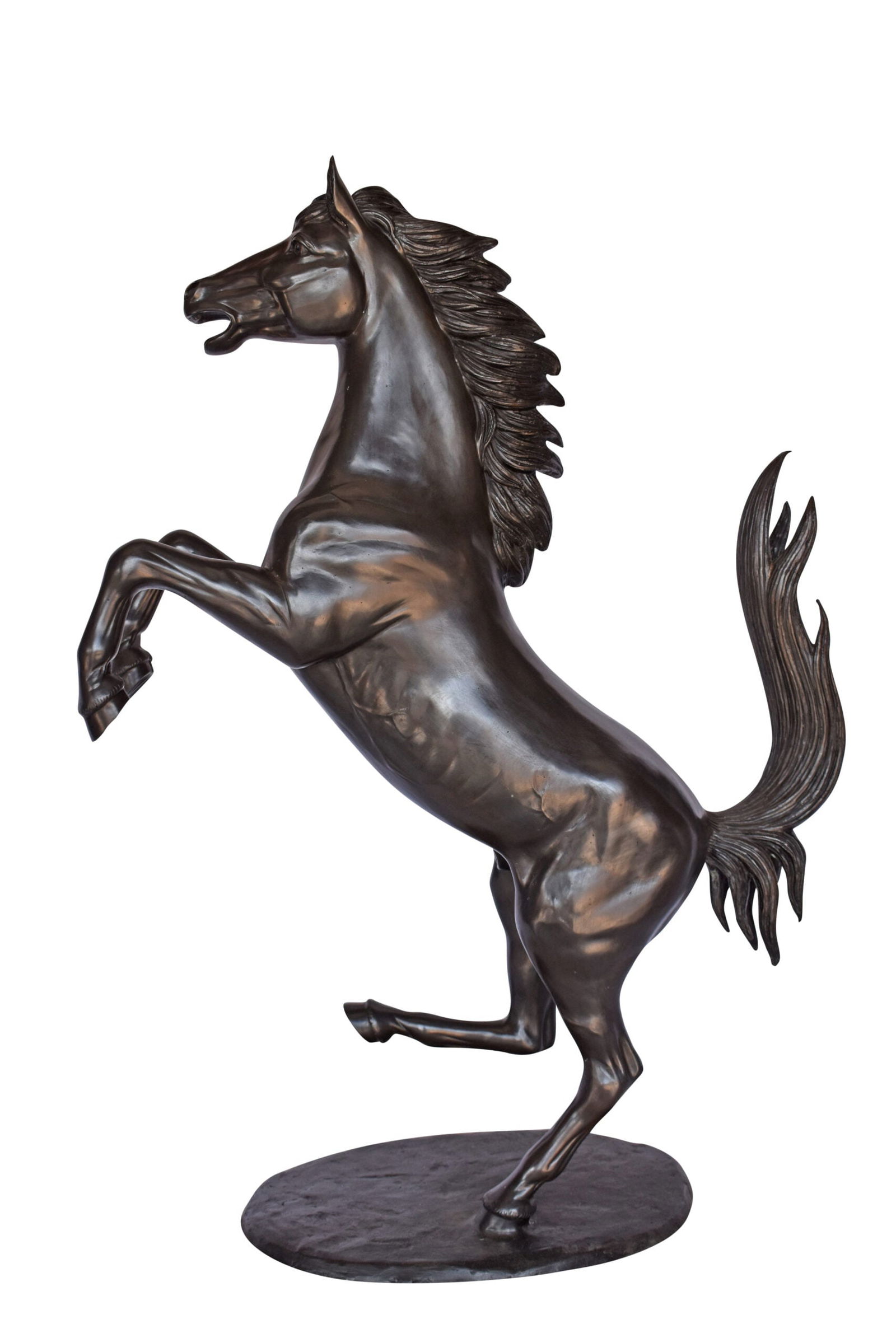 Ferrari Horse Bronze Statue Medium - Size: 28"L x 11"W x 40"H. (1 of 12)