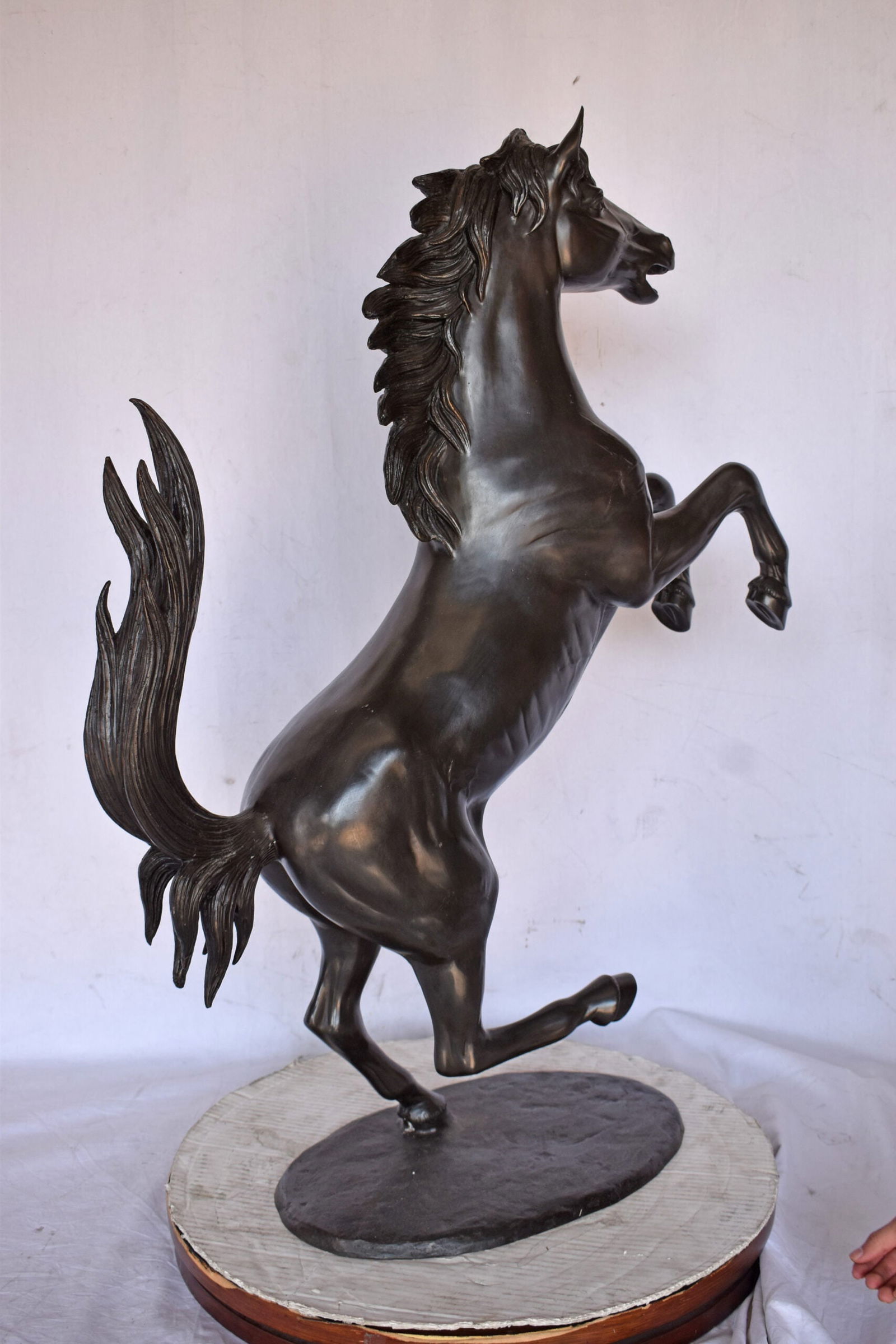 Ferrari Horse Bronze Statue Medium - Size: 28"L x 11"W x 40"H. - 7