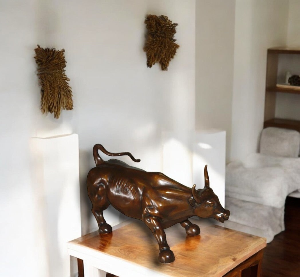 Bronze Wall Street Bull Small Statue - 3
