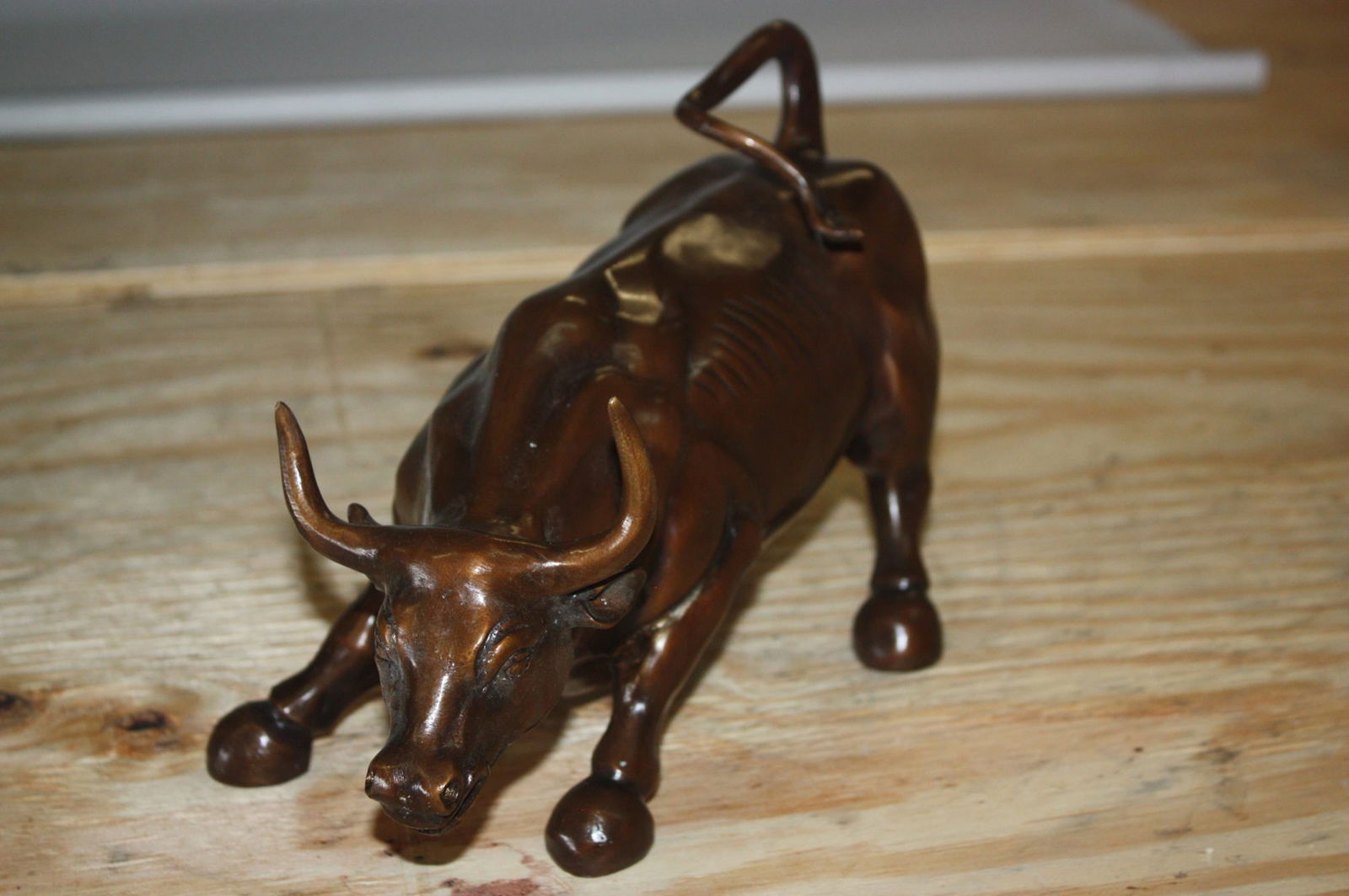 Bronze Wall Street Bull Small Statue - 6