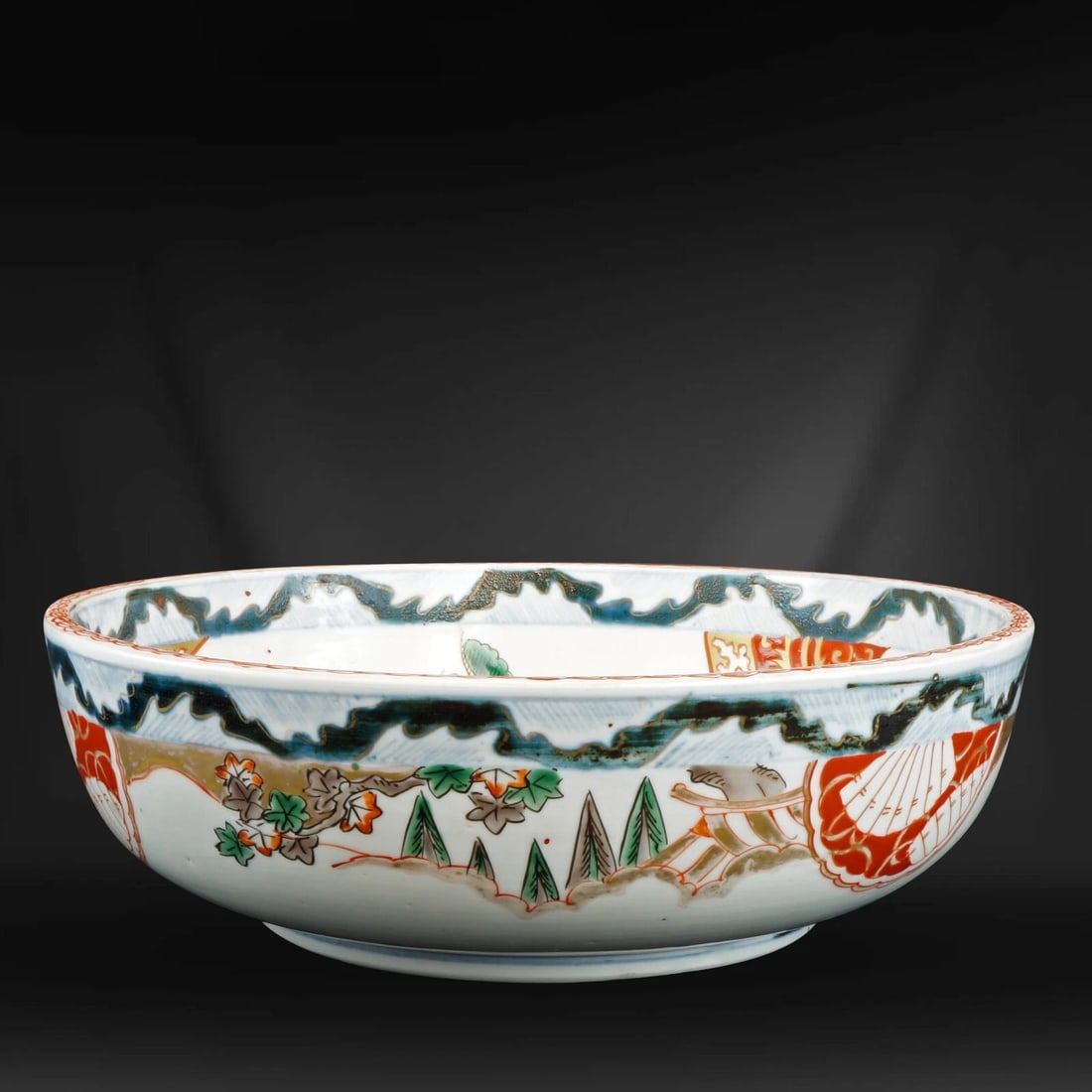 19th C Large Japanese Imari Bowl - 5
