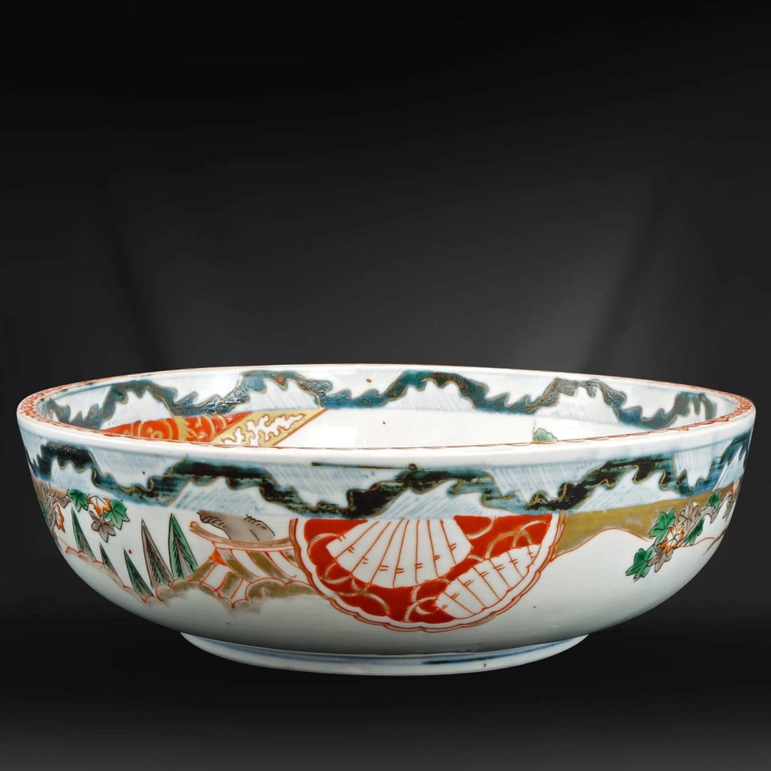 19th C Large Japanese Imari Bowl - 6