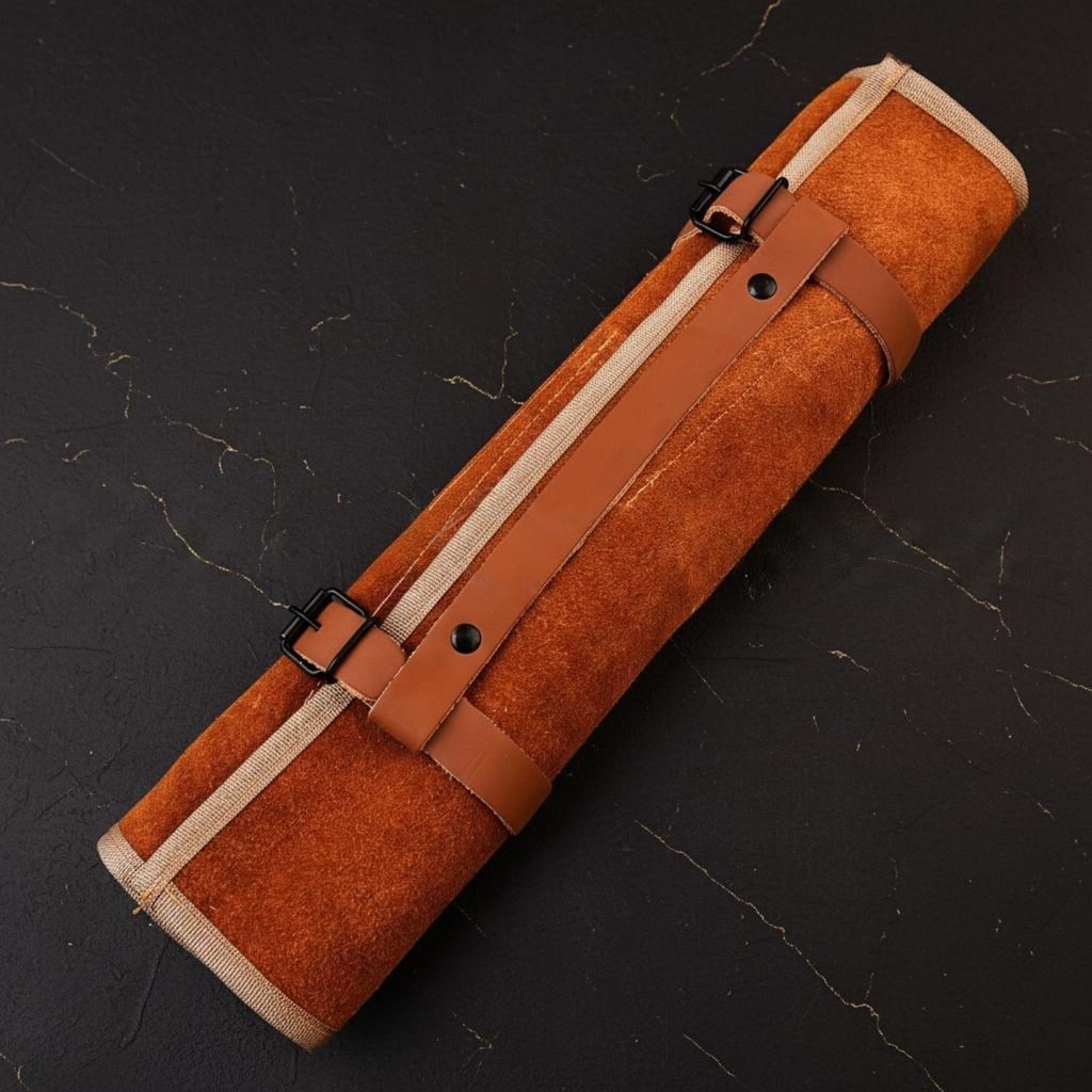 Twist Pattern Damascus Steel 5-Piece Chef Knife Set, Hand Forged Carbon Steel - 6