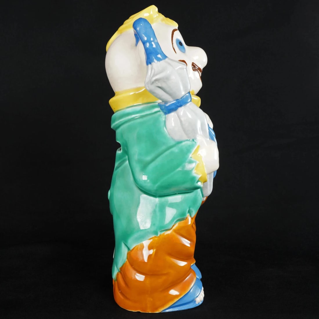 1970s Hand painted Ceramic Hobo Clown Bank - 6