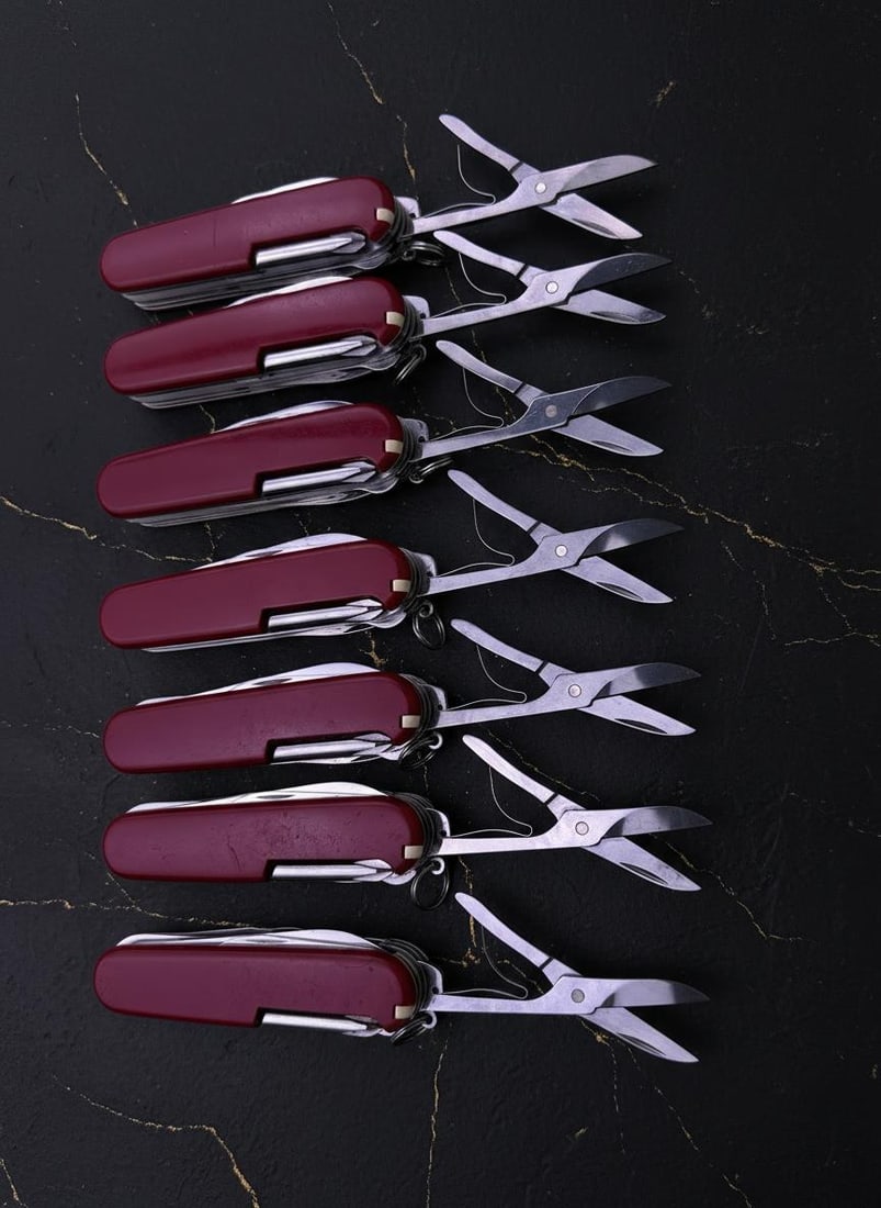 Red Victorinox Fieldmaster 91mm Swiss Army Multi Tool Folding Pocket Knife Used - 5