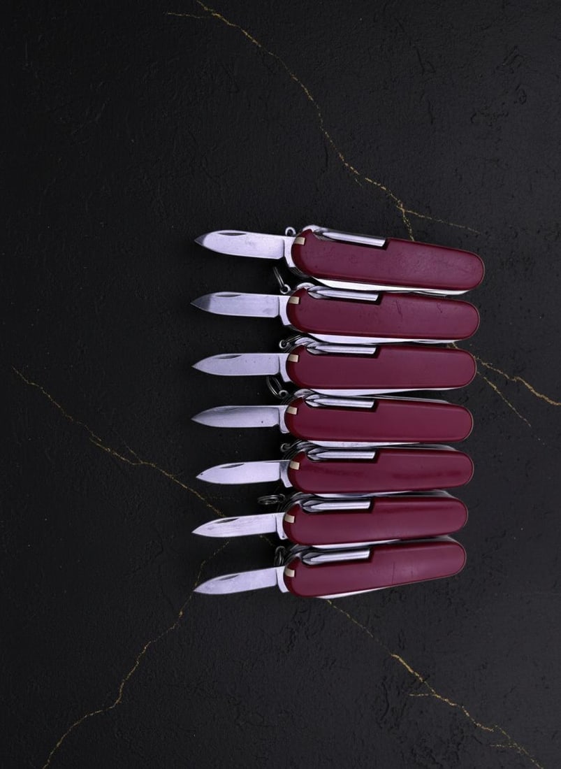 Red Victorinox Fieldmaster 91mm Swiss Army Multi Tool Folding Pocket Knife Used - 6