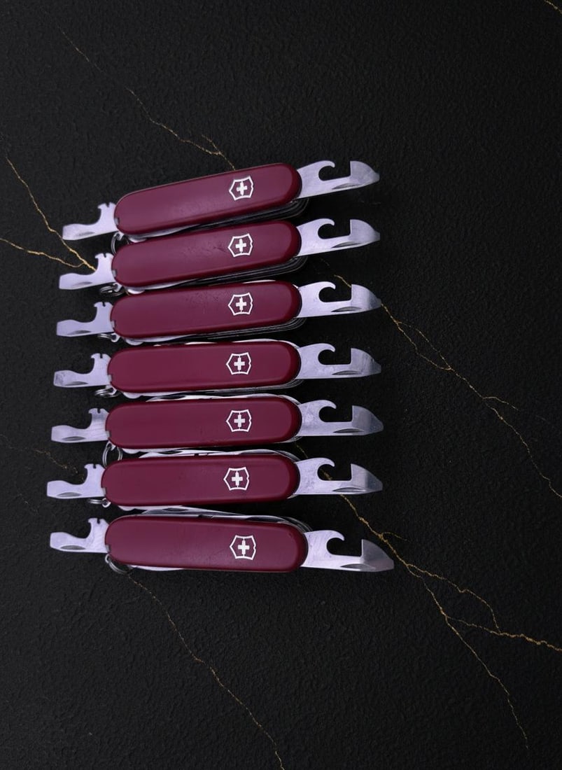 Red Victorinox Fieldmaster 91mm Swiss Army Multi Tool Folding Pocket Knife Used - 7