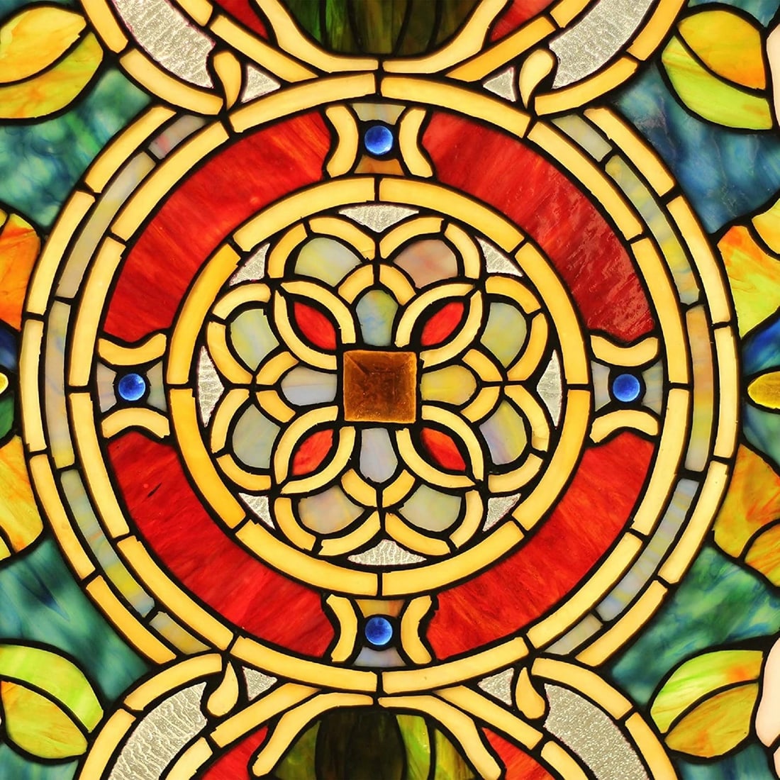 32" Stained Glass Window Hanging Panel Suncatcher - 4