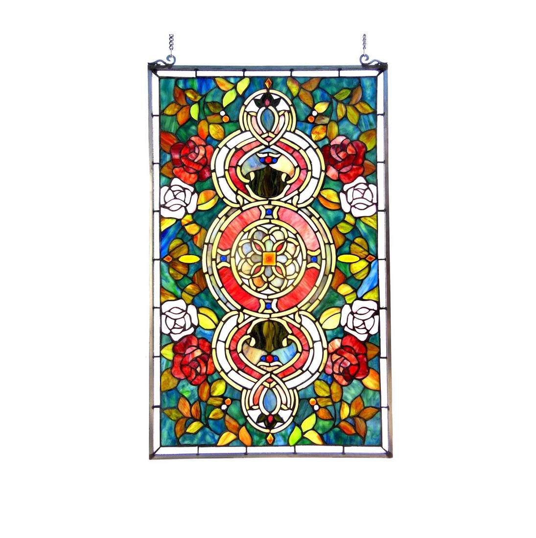 32" Stained Glass Window Hanging Panel Suncatcher - 6