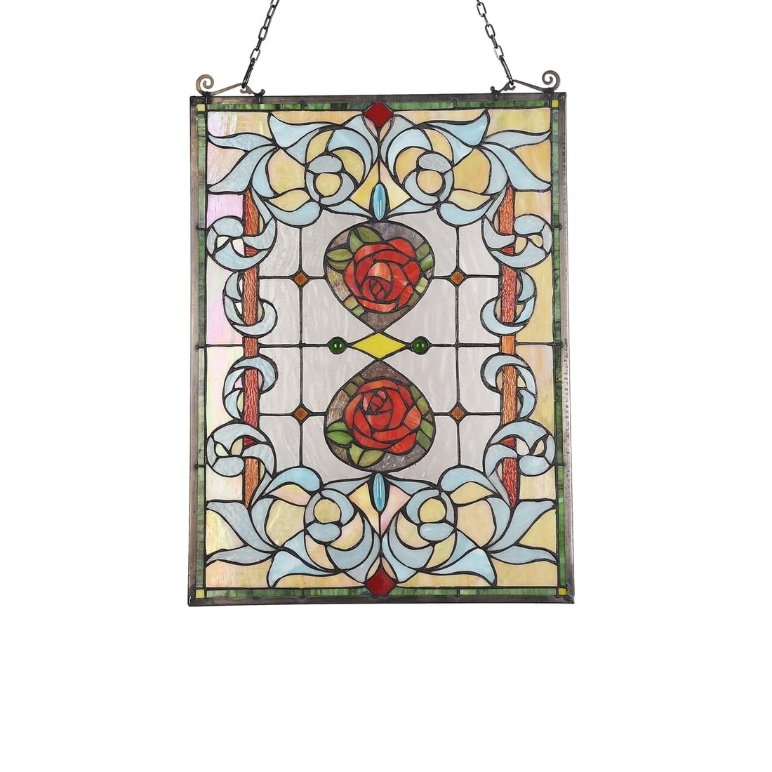24.6" Stained Glass Window Hanging Panel Suncatcher - 3
