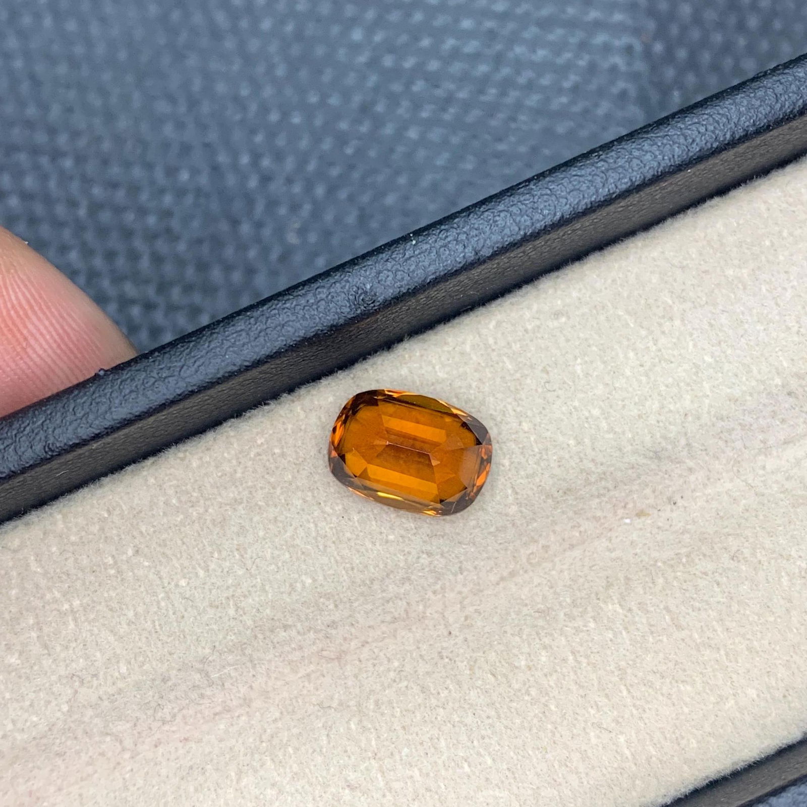 Natural Honey Brown Bastnasite Gemstone: Loupe Clean Cushion Cut, 4.60 Carat - 9