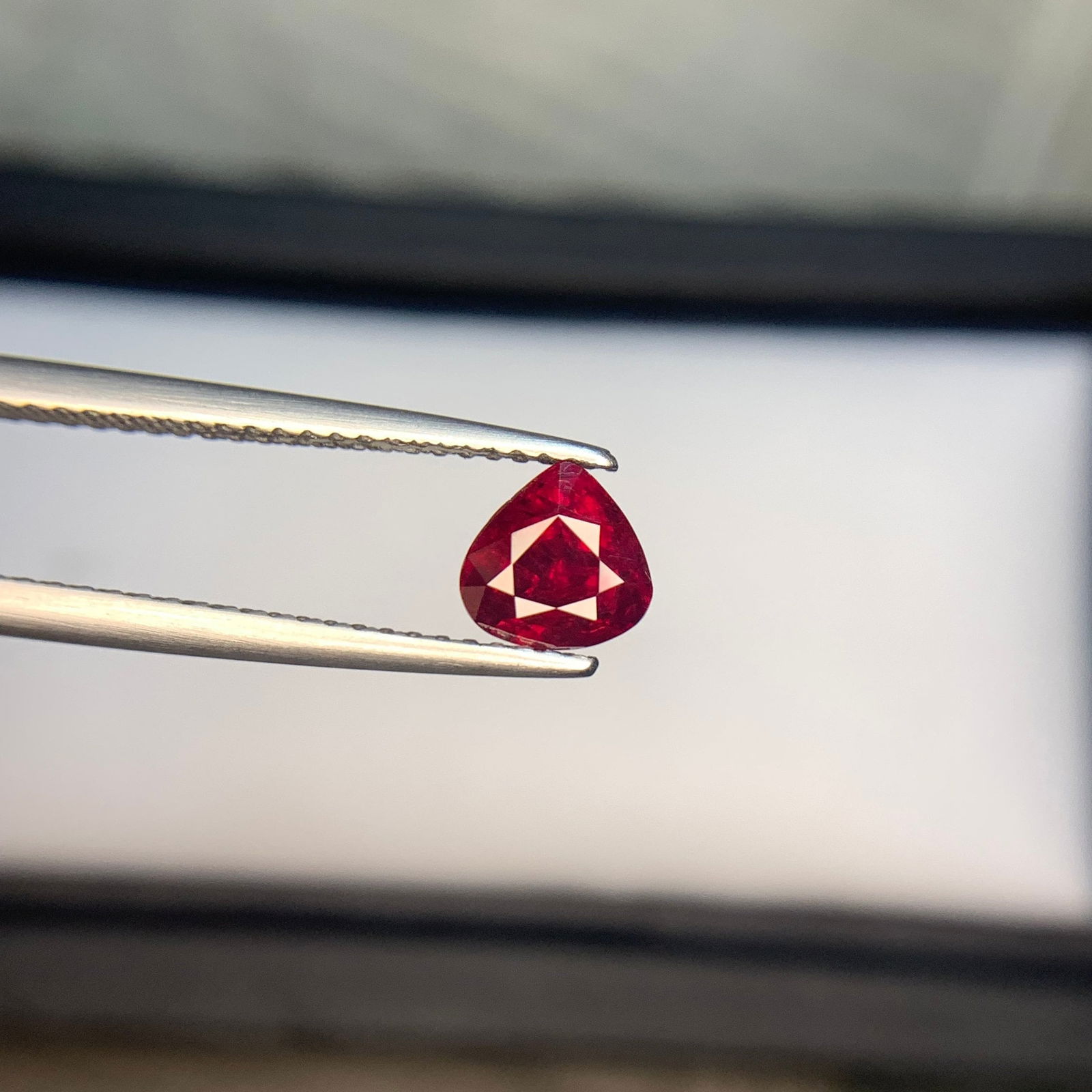 Vivid Red Ruby Gemstone: 1.05 Carat Trillion Cut Stone - 3