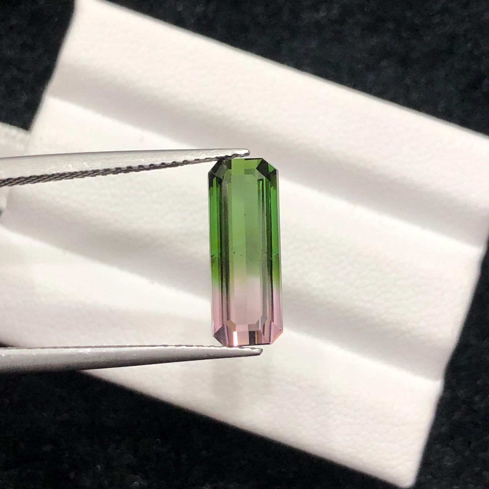 Watermelon Tourmaline Gemstone: 3.65 CT Emerald Cut Afghan Crystal - 5