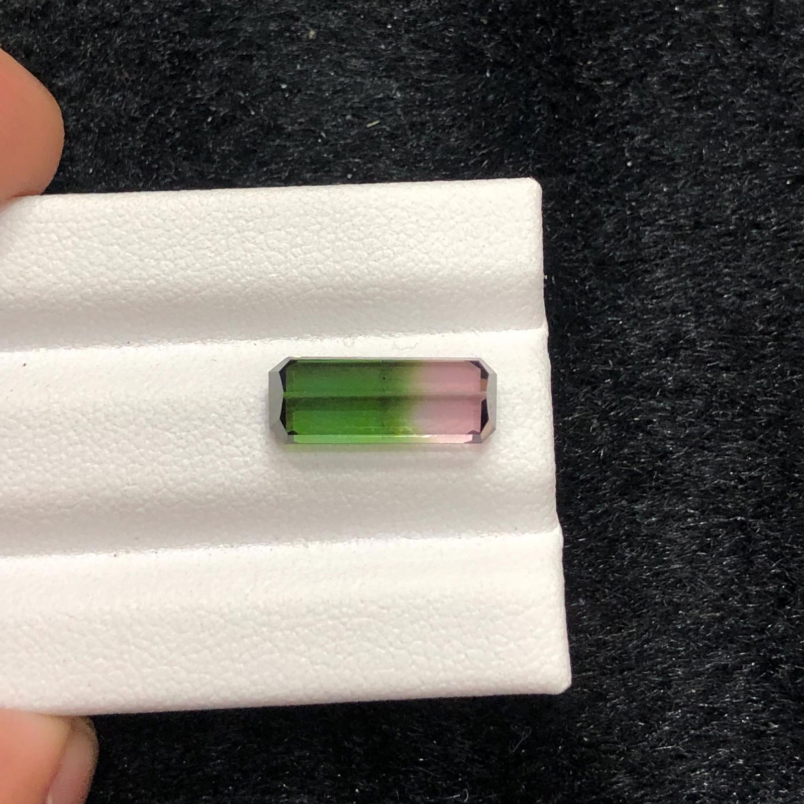 Watermelon Tourmaline Gemstone: 3.65 CT Emerald Cut Afghan Crystal - 7