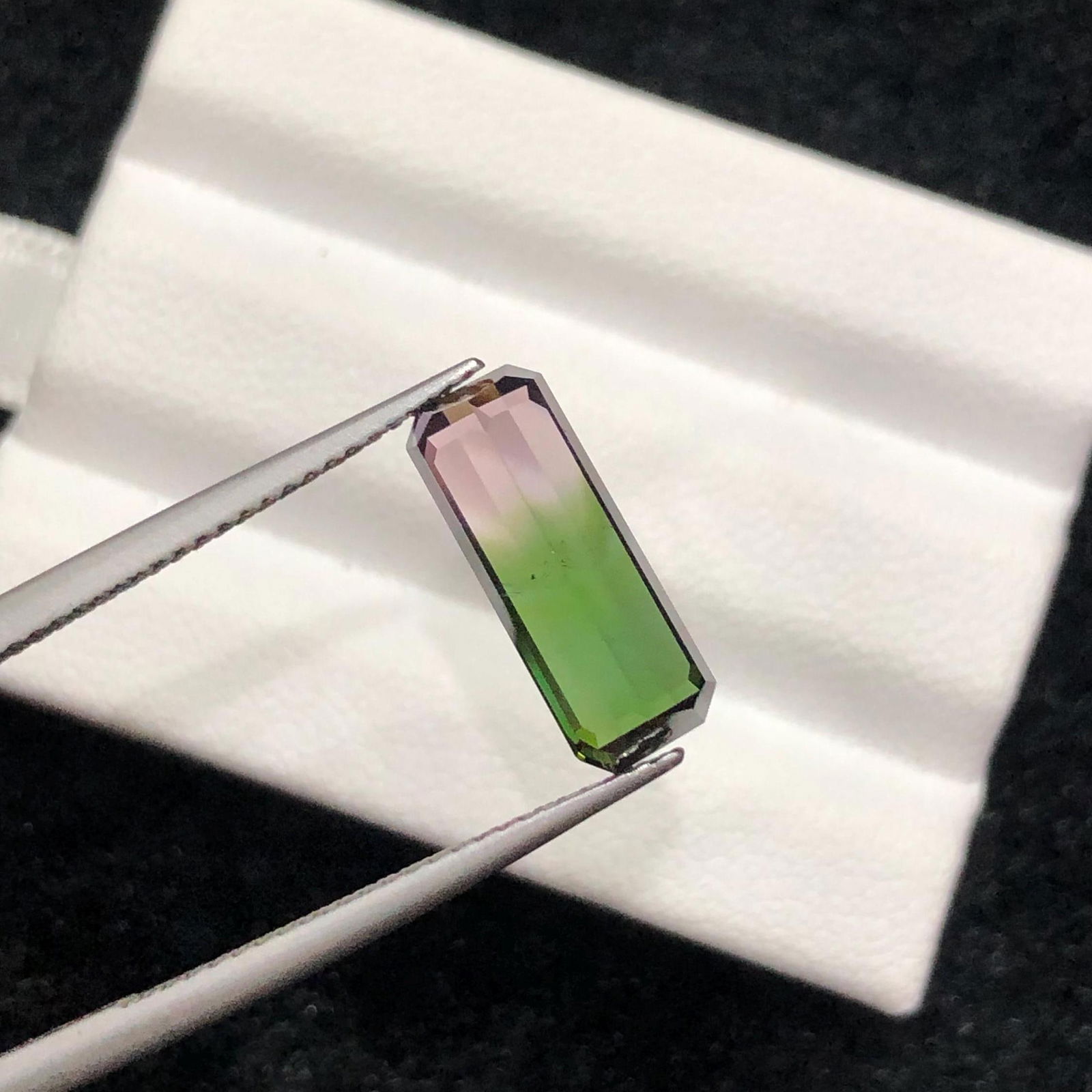 Watermelon Tourmaline Gemstone: 3.65 CT Emerald Cut Afghan Crystal - 8