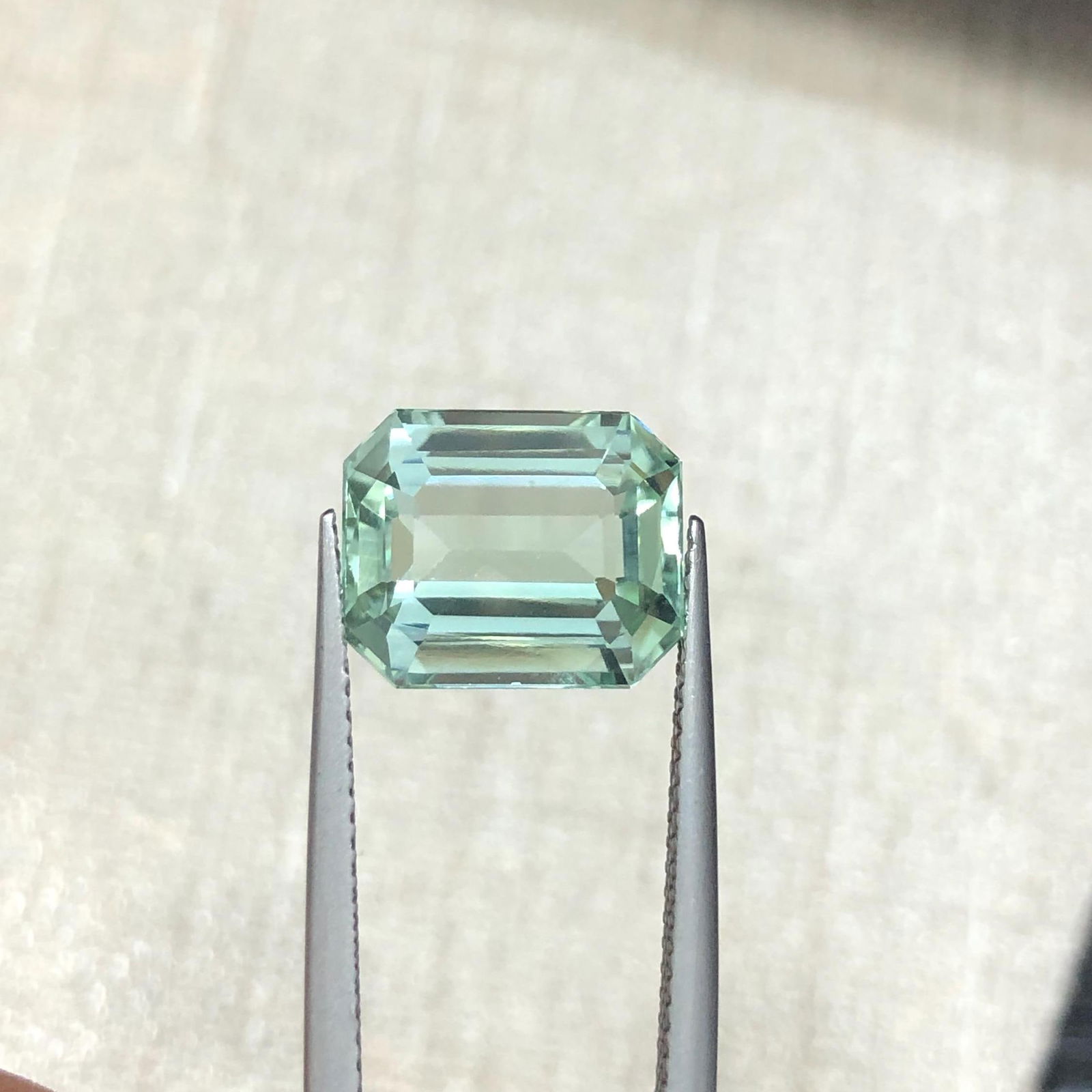 Seafoam Tourmaline Gemstone: Emerald Cut Afghanistan Stone, 5.8 CT - 4