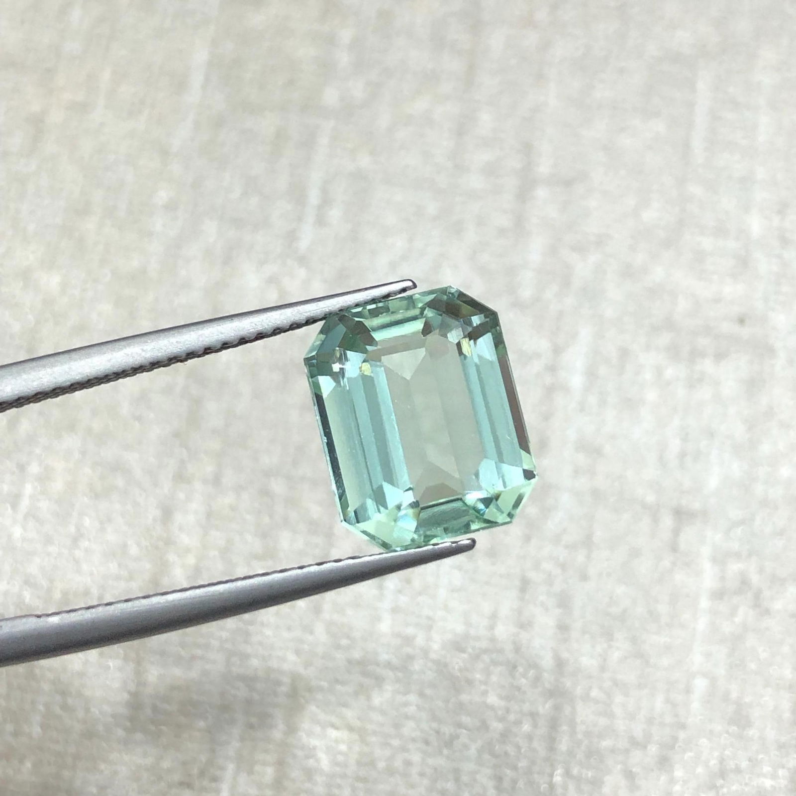 Seafoam Tourmaline Gemstone: Emerald Cut Afghanistan Stone, 5.8 CT - 6