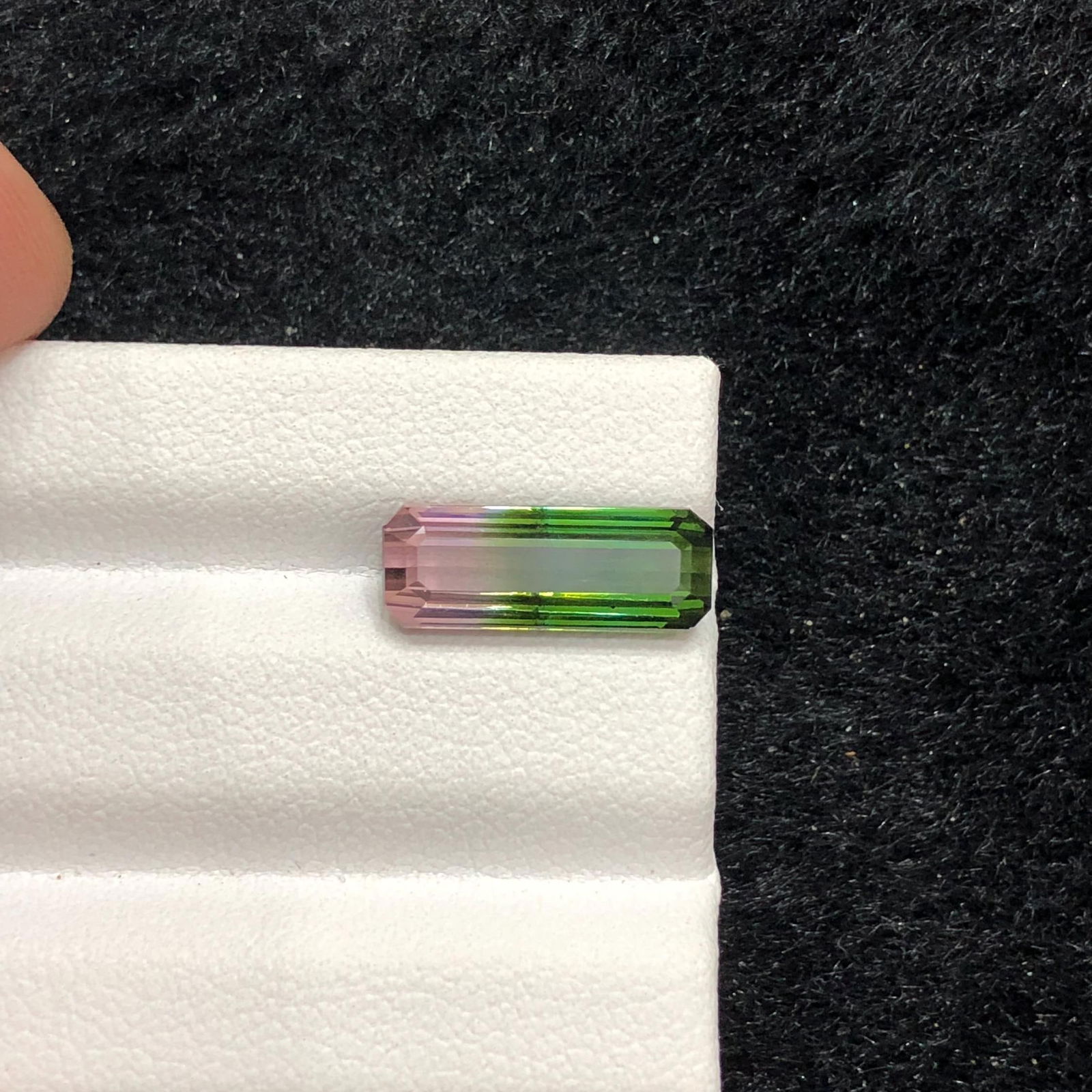 Watermelon Tourmaline Gemstone: 3.76 CT Emerald Cut Afghan Stone - 4