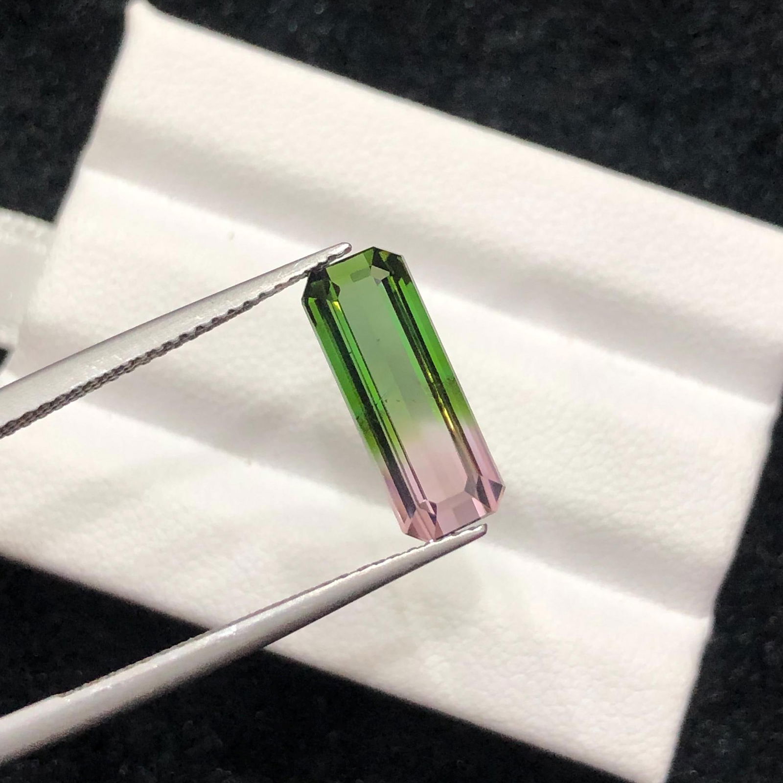 Watermelon Tourmaline Gemstone: 3.76 CT Emerald Cut Afghan Stone - 7