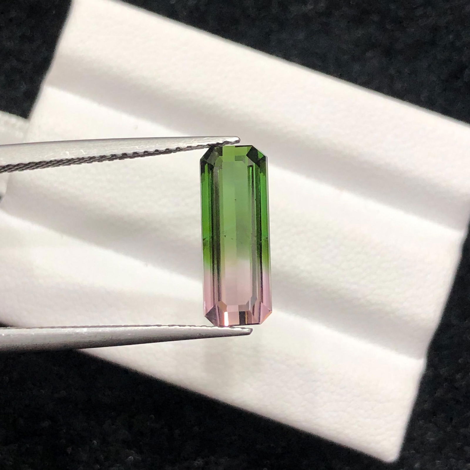 Watermelon Tourmaline Gemstone: 3.76 CT Emerald Cut Afghan Stone - 8