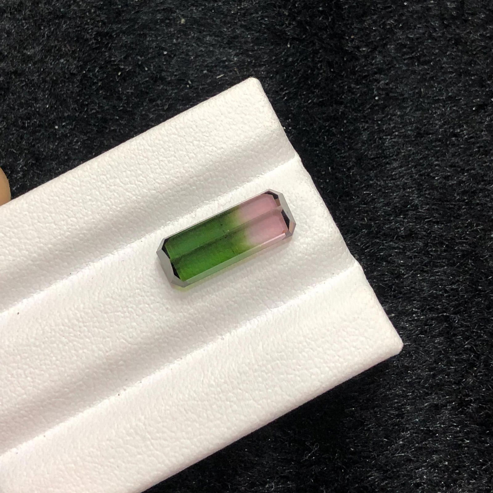 Watermelon Tourmaline Gemstone: 3.76 CT Emerald Cut Afghan Stone - 9