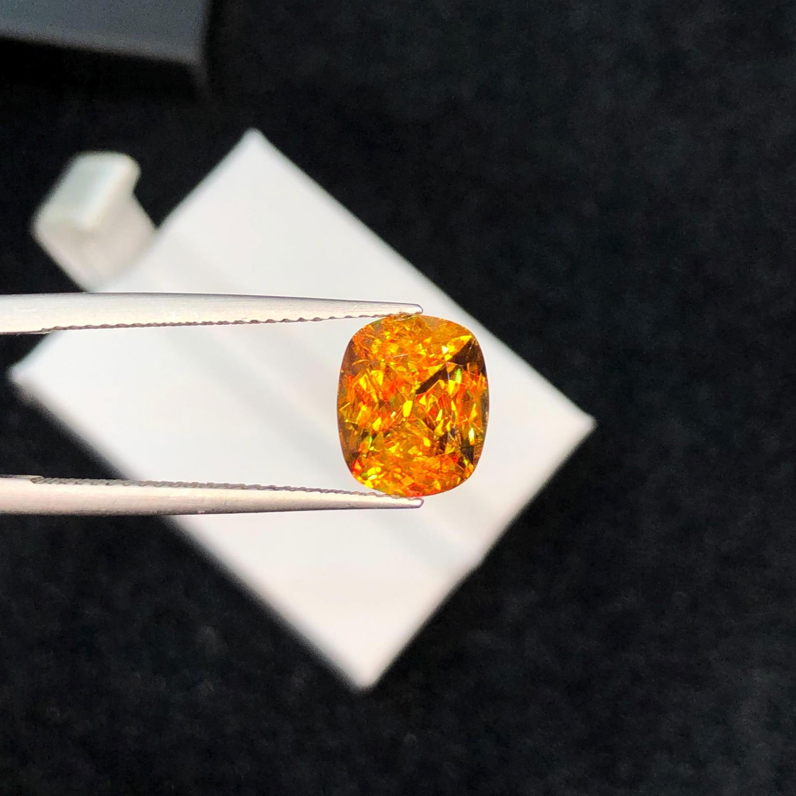 3.60 Carat Cushion Cut Sphene Gemstone: Natural Titanite, Zagi Mine - 4