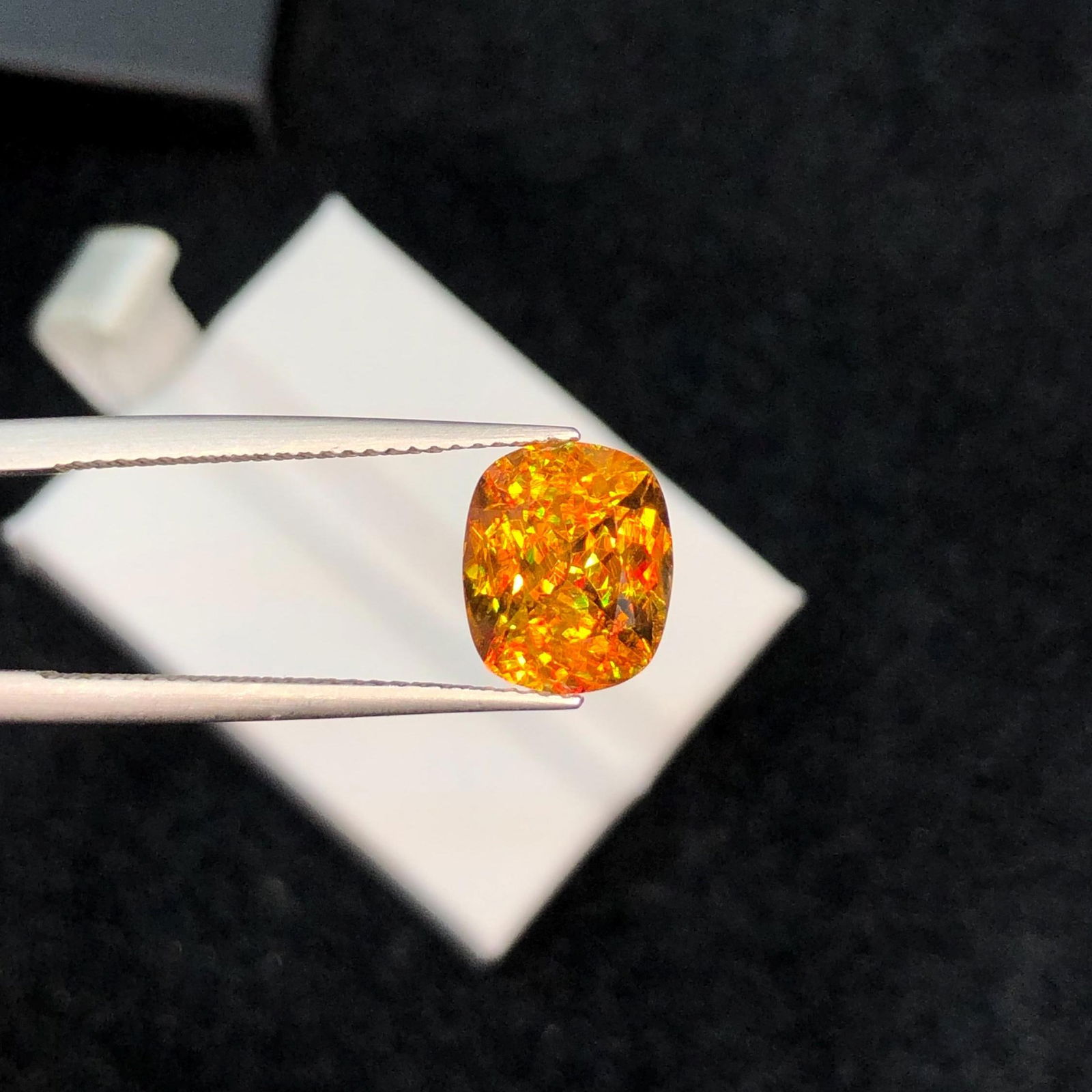 3.60 Carat Cushion Cut Sphene Gemstone: Natural Titanite, Zagi Mine - 5