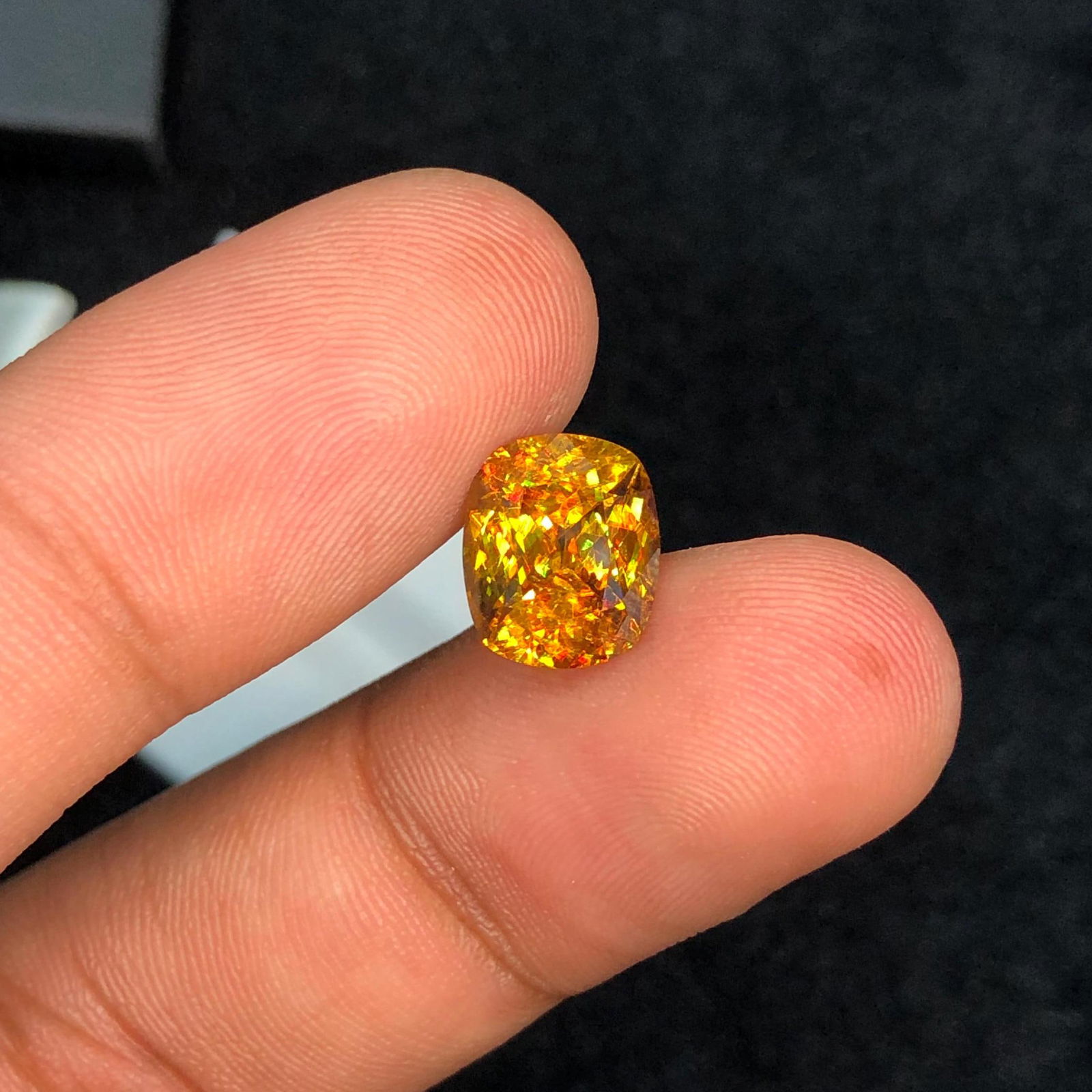 3.60 Carat Cushion Cut Sphene Gemstone: Natural Titanite, Zagi Mine - 6