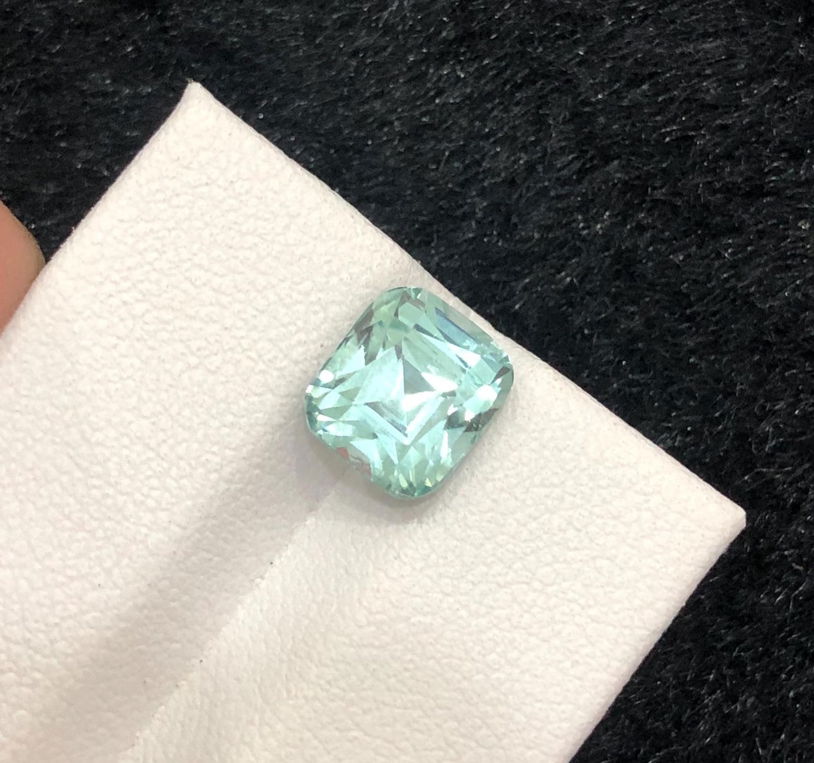 Aqua Green Tourmaline Gemstone: 3.44 CT Afghani Cushion Cut Stone - 2