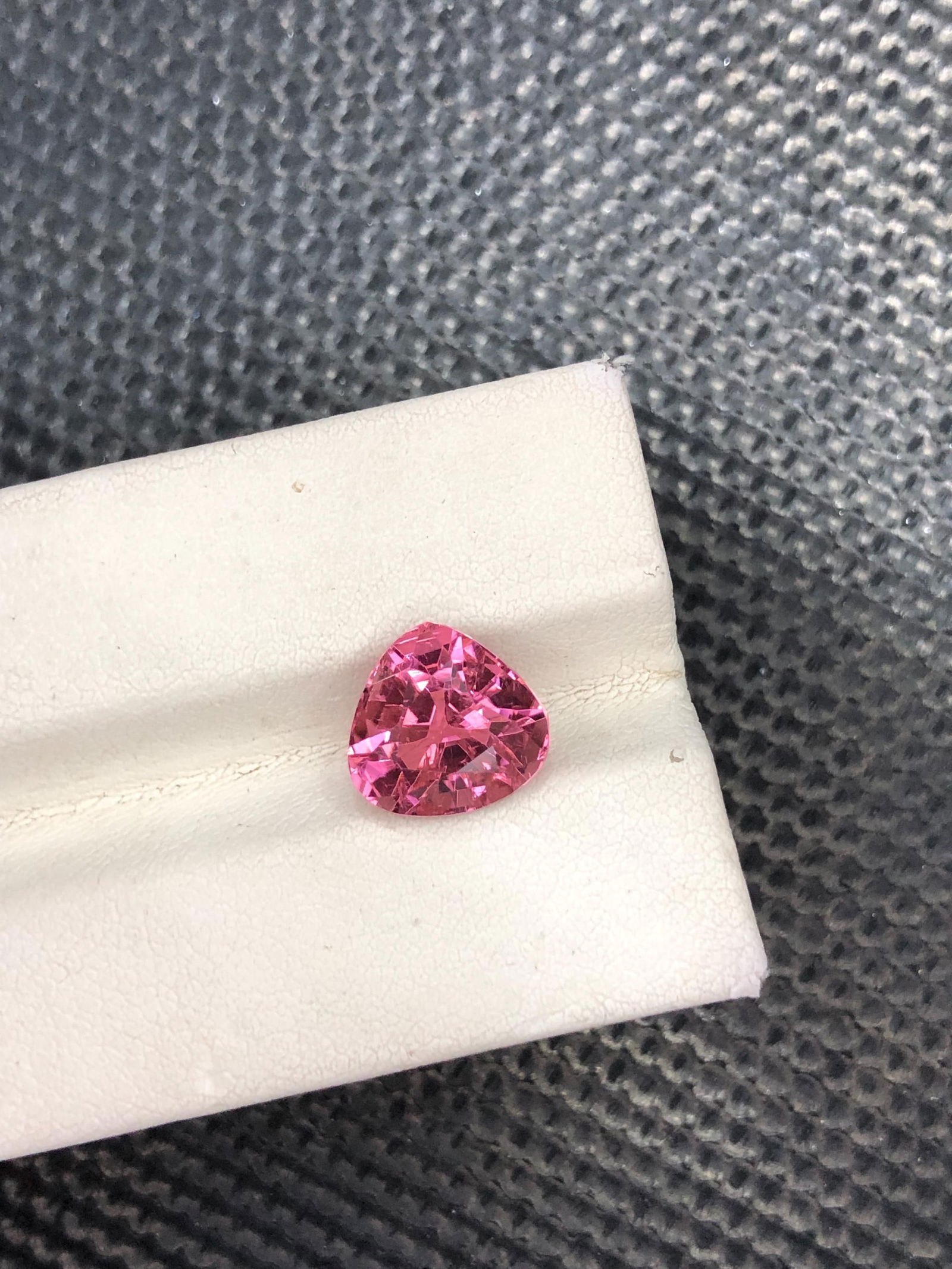 Hot Pink Tourmaline Gemstone: 3.90 Carat Afghan Trillion Cut - 2