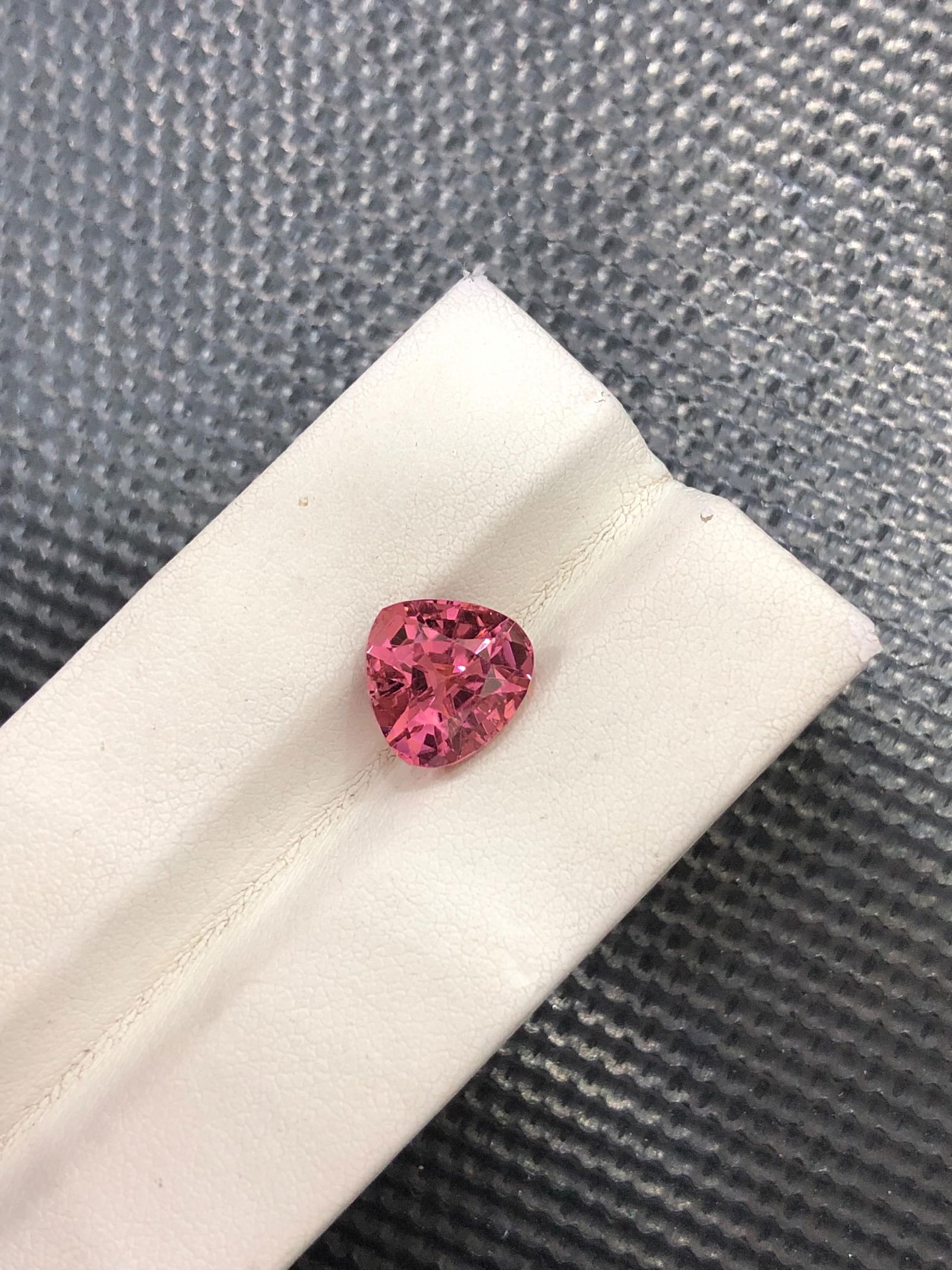 Hot Pink Tourmaline Gemstone: 3.90 Carat Afghan Trillion Cut - 8