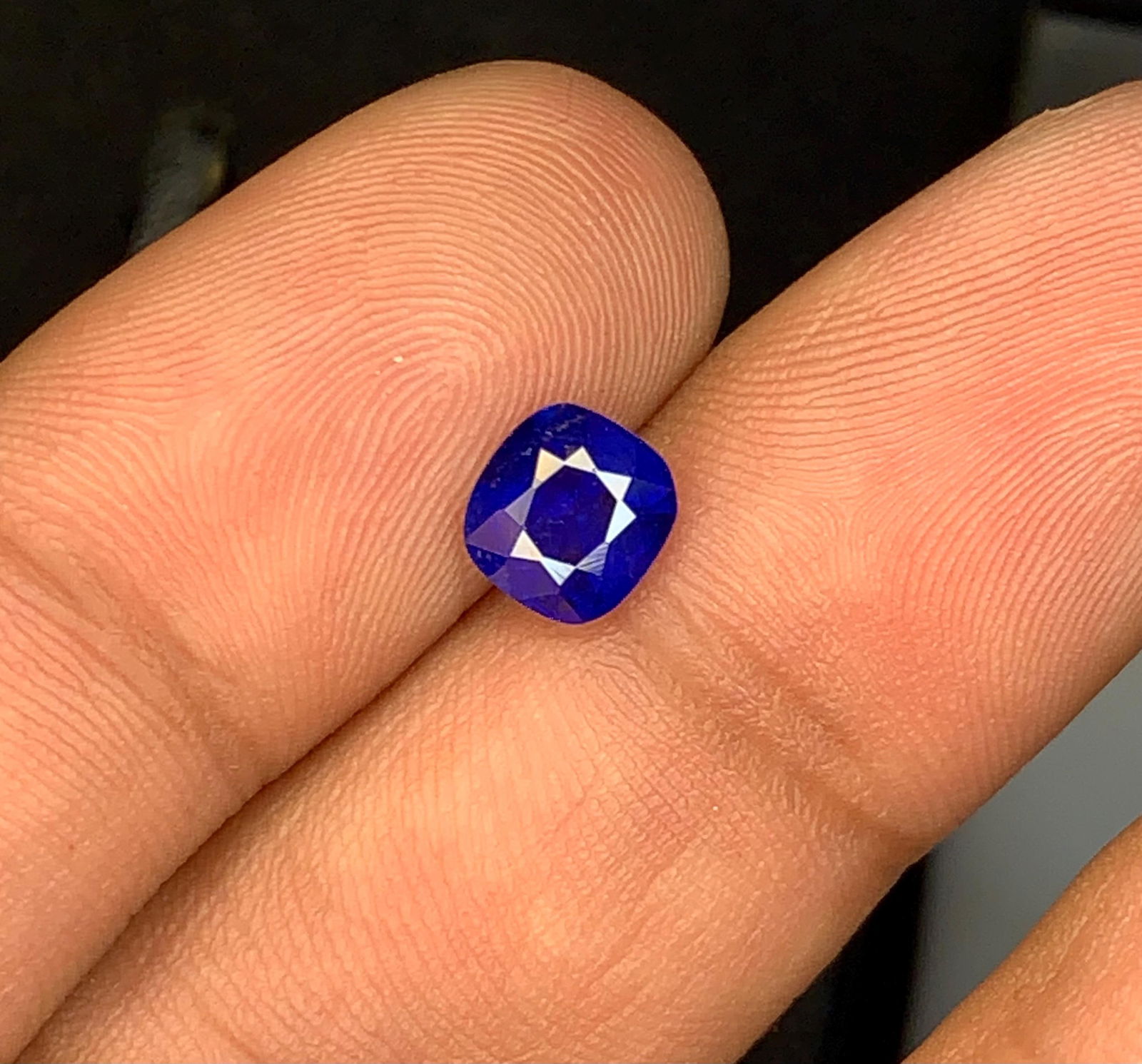 Normal Heat Sapphire Royal Blue Cushion Cut Gemstone From Sri Lankan - 1.52 Carat - 6