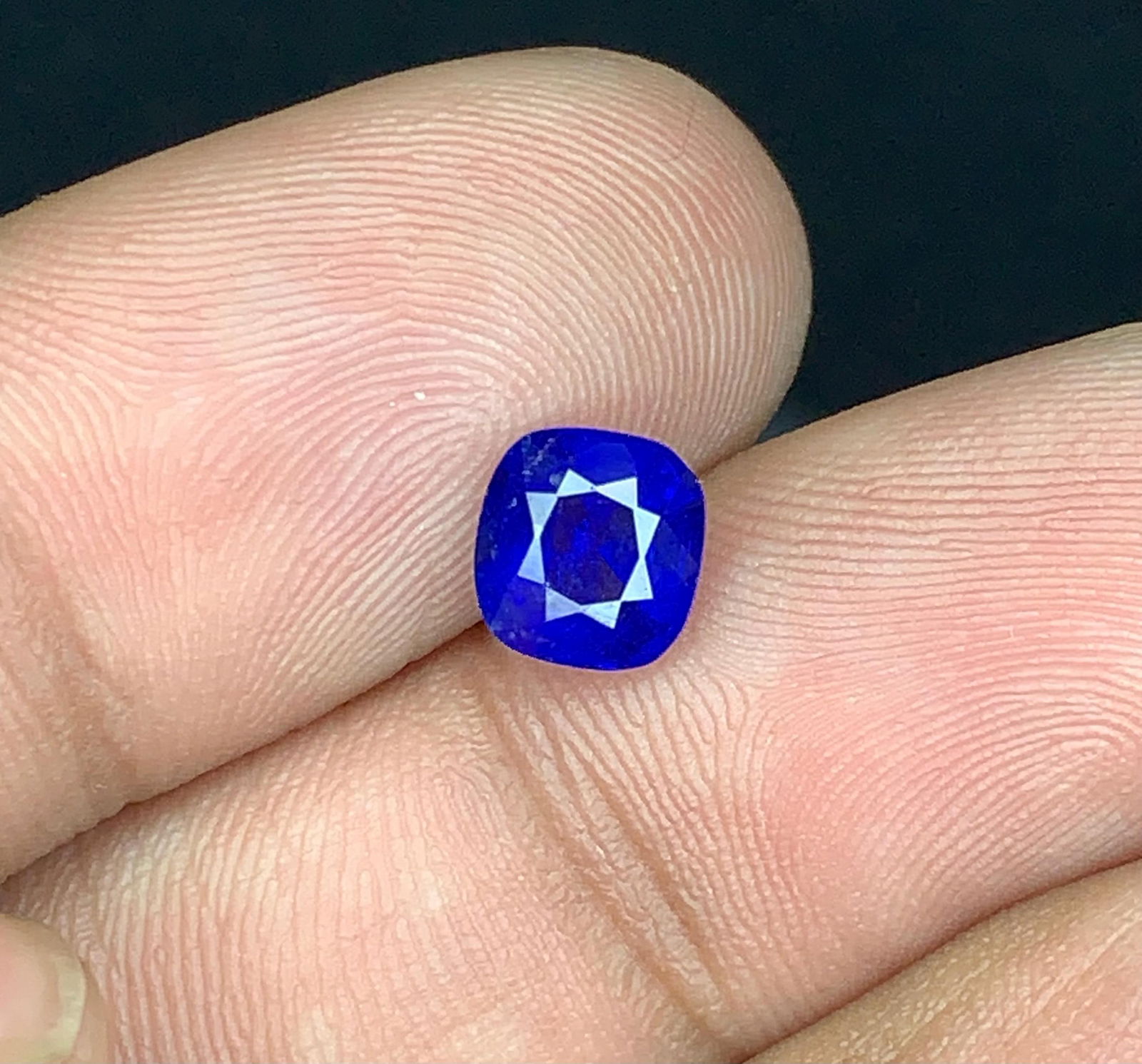 Normal Heat Sapphire Royal Blue Cushion Cut Gemstone From Sri Lankan - 1.52 Carat - 9