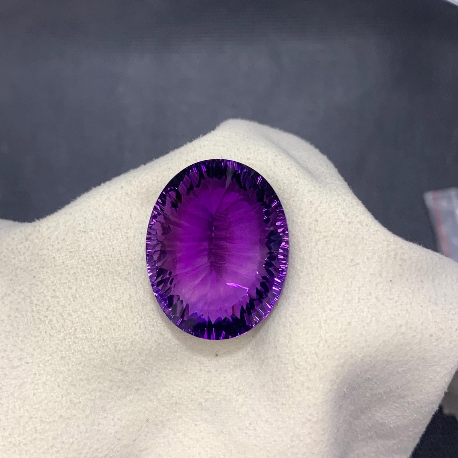 73.95 Carat Natural Amethyst Loose Gemstone: Fancy Oval Cut, Loupe Clean - 10
