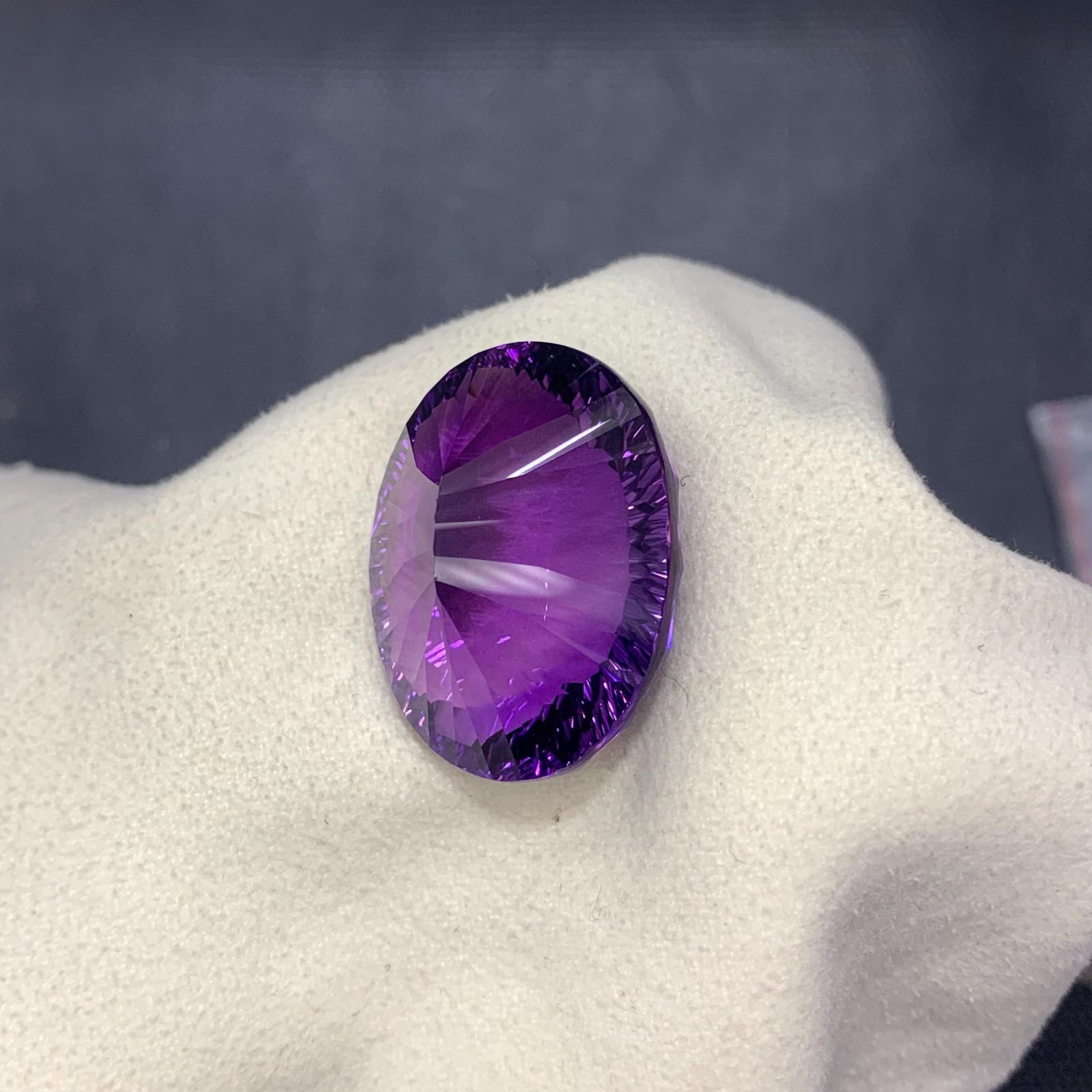 73.95 Carat Natural Amethyst Loose Gemstone: Fancy Oval Cut, Loupe Clean - 9