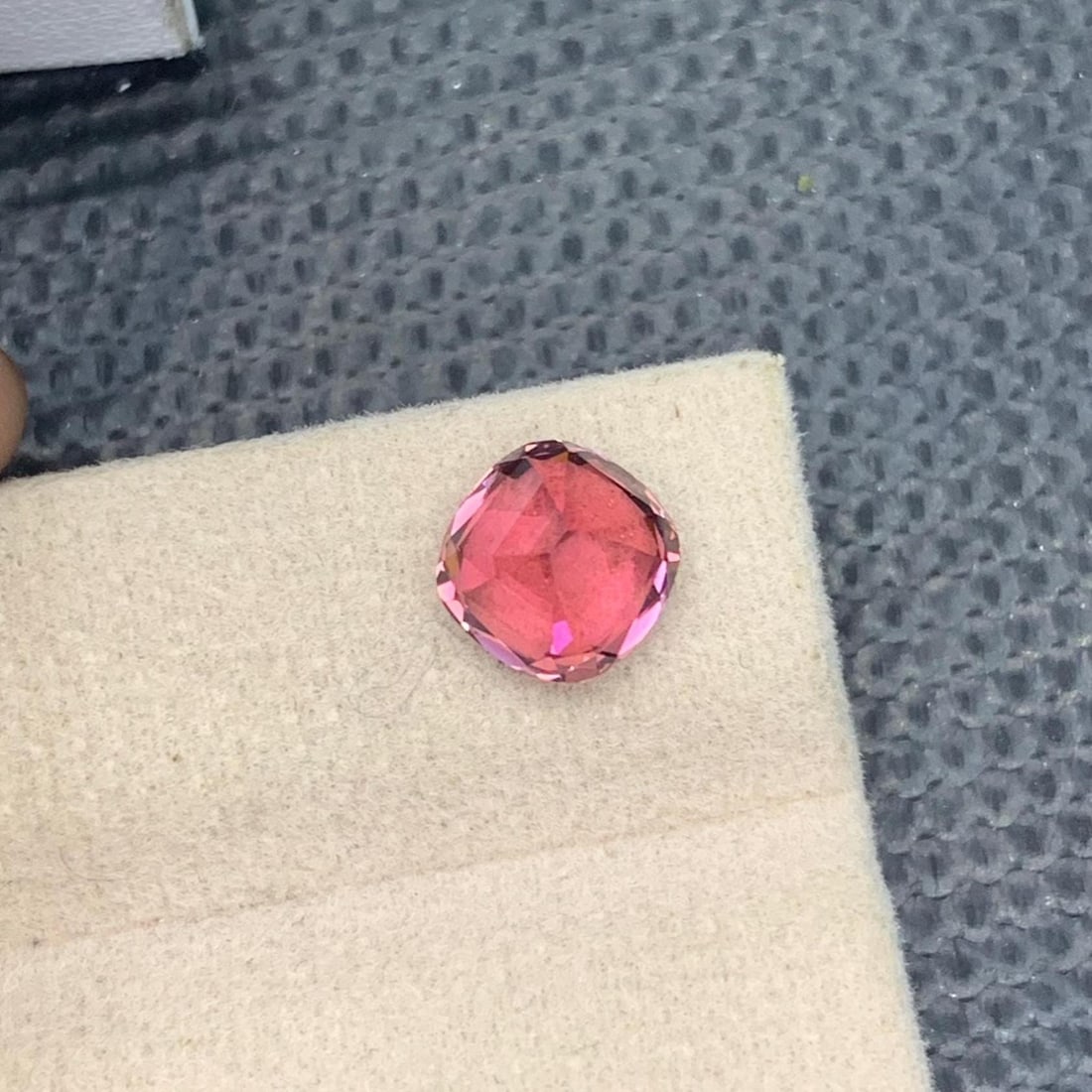 Hot Pink Tourmaline Gemstone: 2.64 Carat Cushion Cut - 10