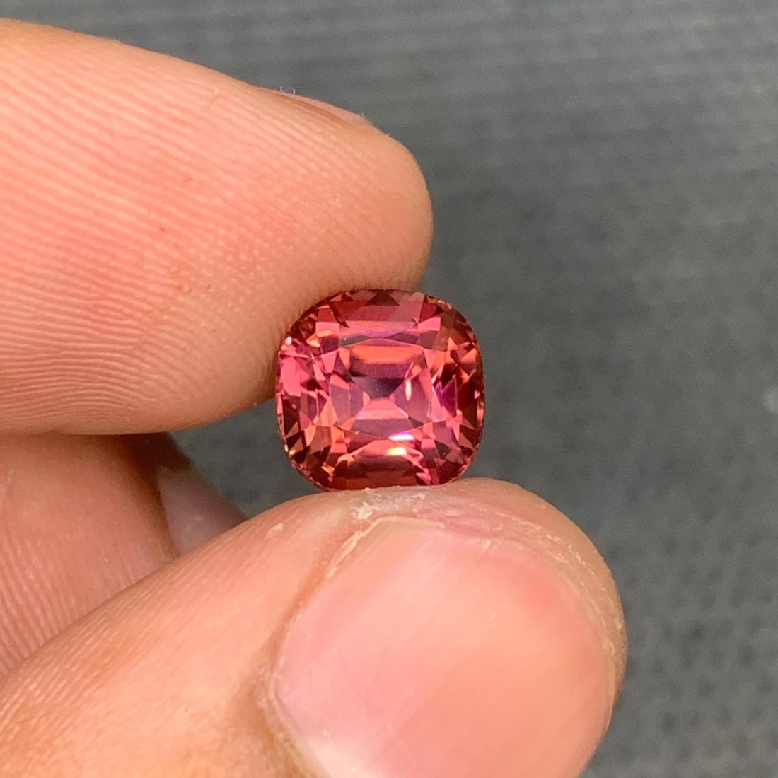 Hot Pink Tourmaline Gemstone: 2.64 Carat Cushion Cut - 5