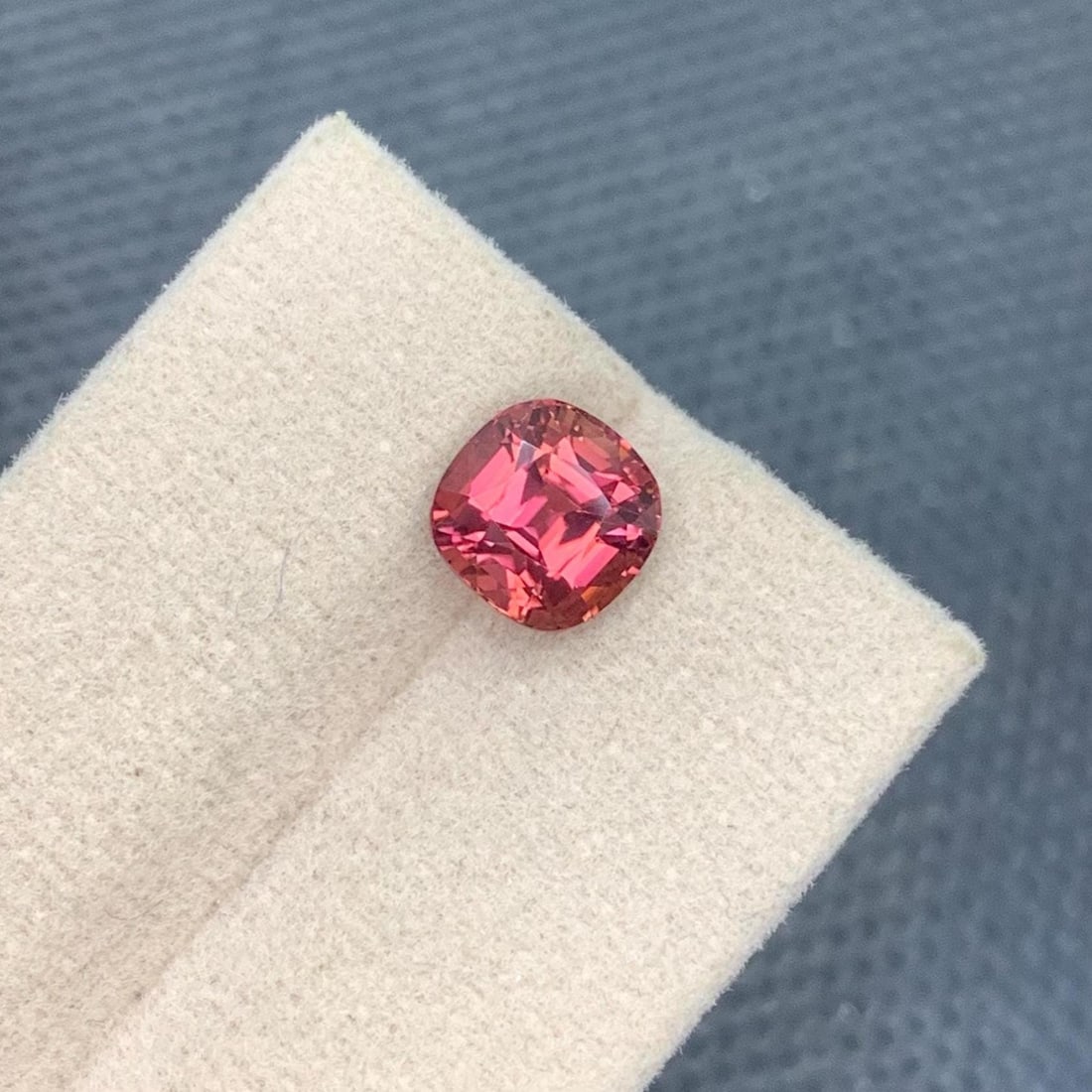 Hot Pink Tourmaline Gemstone: 2.64 Carat Cushion Cut - 7