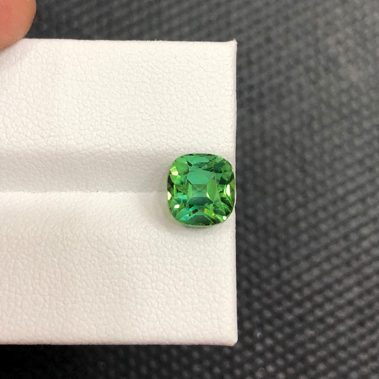 Afghan Bluish Green Tourmaline Gemstone: 3.05 Carat Cushion Cut - 4