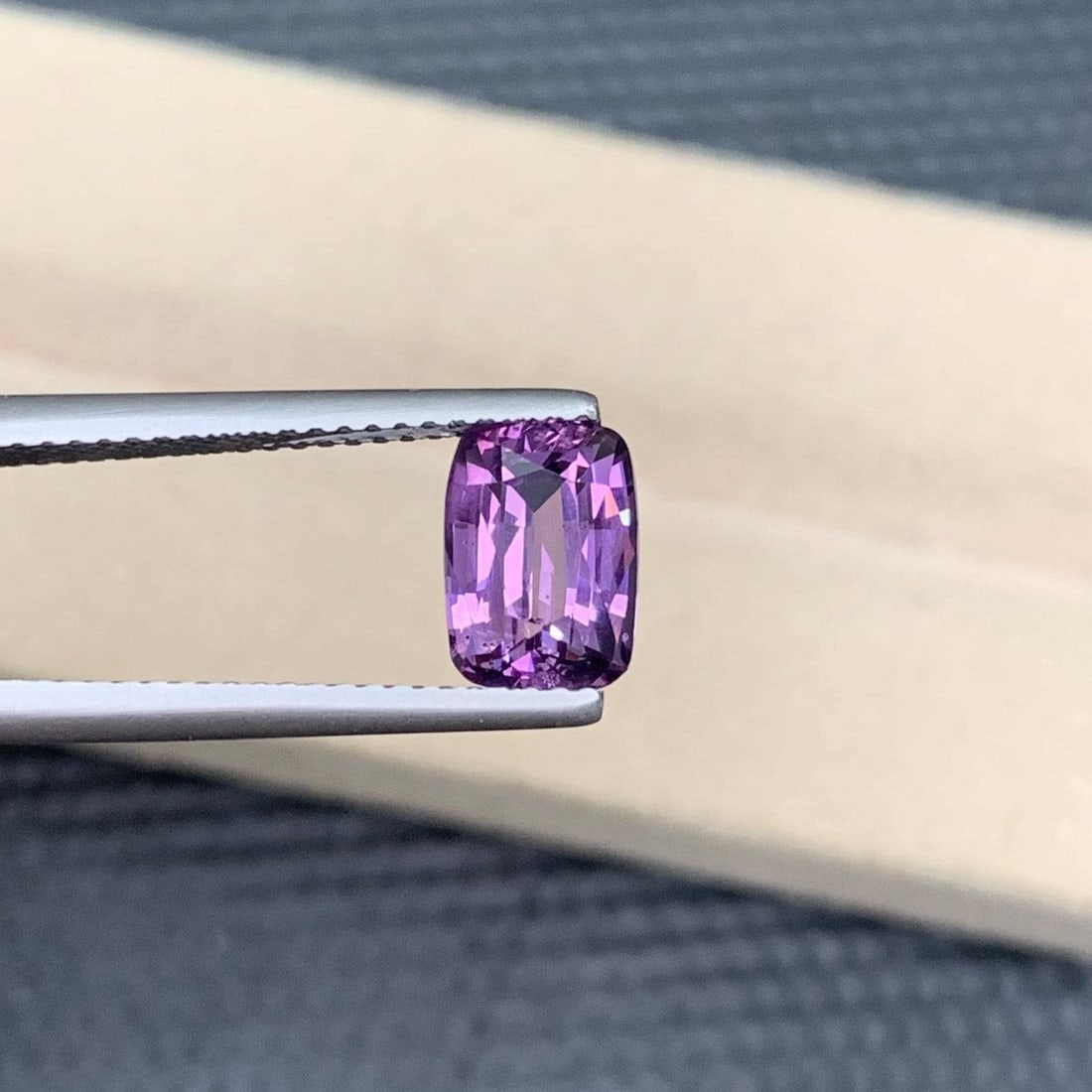 AIG Certified 2.04 Carat Purple Spinel: No Heat Cushion Cut Gemstone (1 of 9)